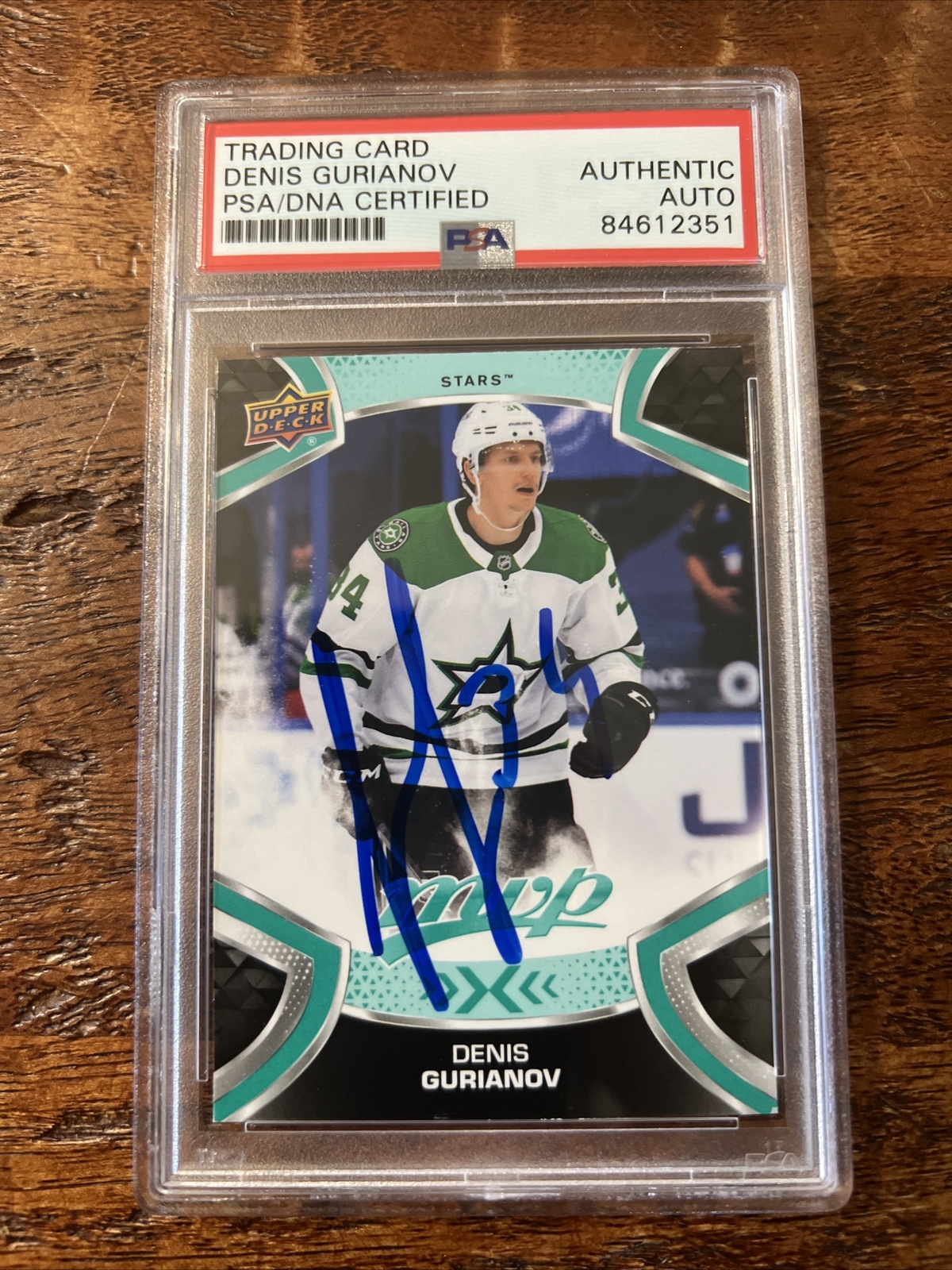 Denis Gurianov IP Signed Upper Deck Card Psa Dna Coa Slabbed Autographed Stars
