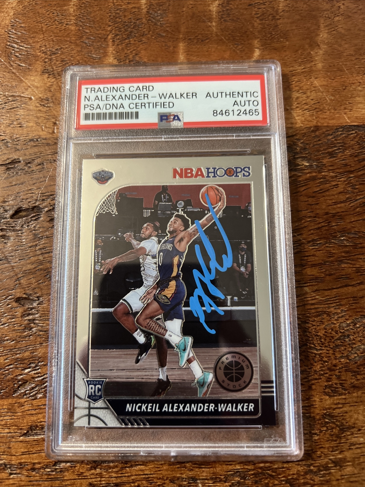 Nickeil Alexander-Walker IP Signed NBA Hoops Rookie Card Psa Dna Coa Slab