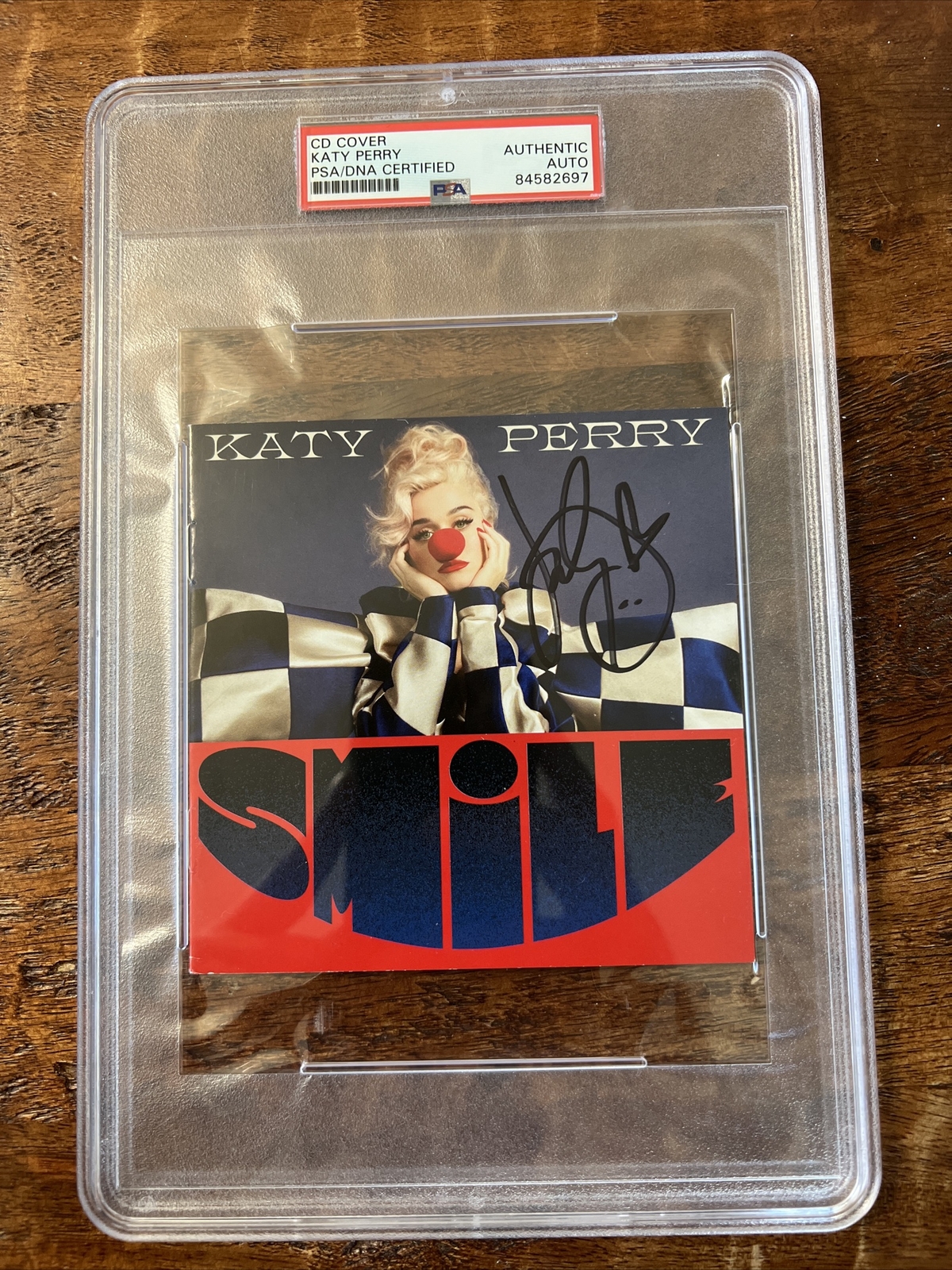Katy Perry Signed Smile Cd Cover PSA/DNA Coa Slabbed Autographed