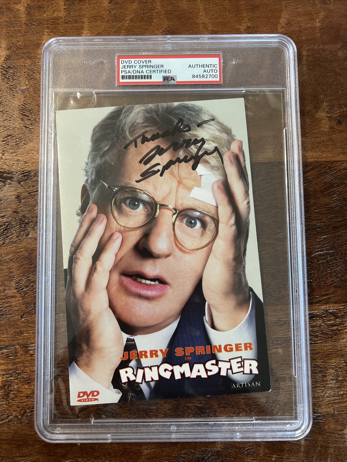 Jerry Springer Signed Ringmaster DVD Cover PSA DNA Slabbed Autographed