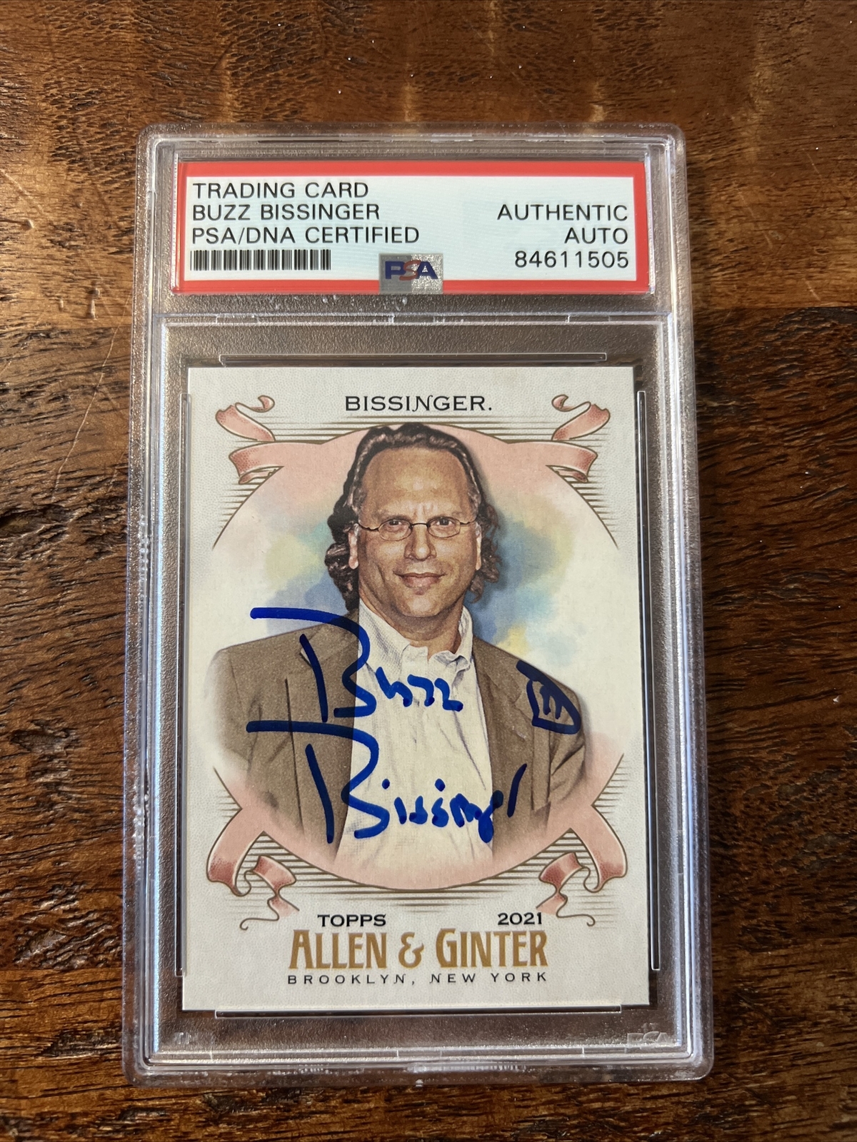 Buzz Bissinger IP Signed Allen & Ginter Card Psa Dna Coa Slabbed Autographed