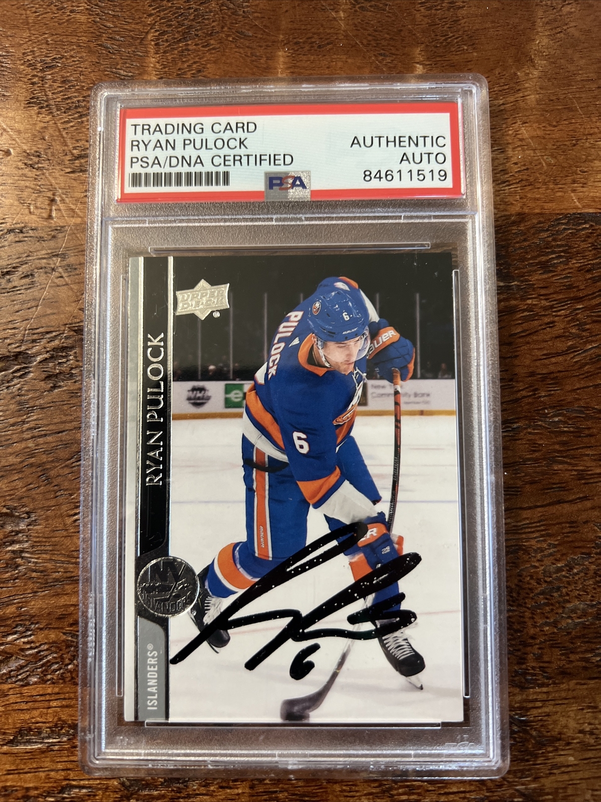 Ryan Pulock IP Signed Upper Deck Card Psa Dna Coa Slab Autographed Islanders