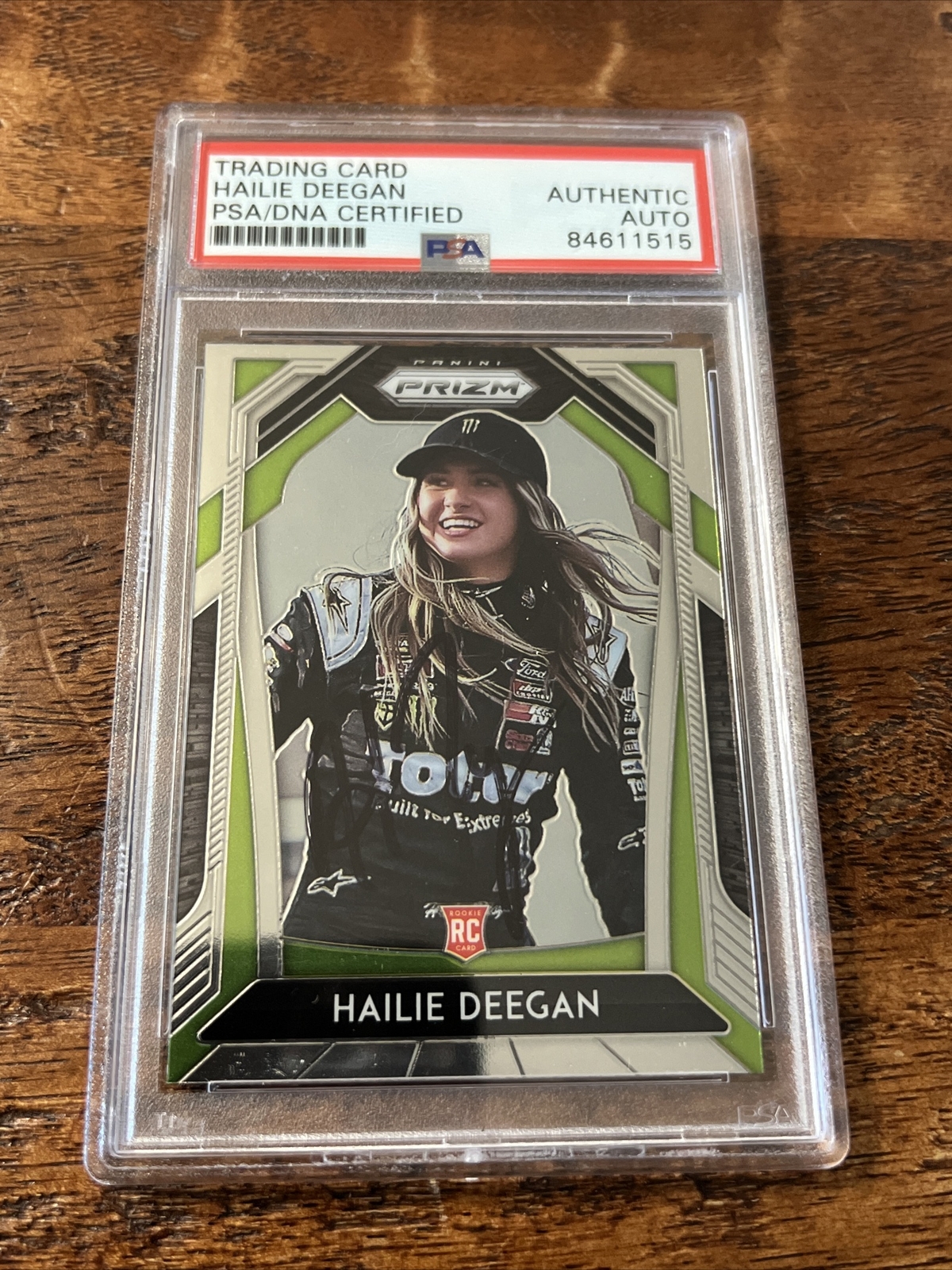 Hailie Deegan IP Signed Prizm Rookie Card PSA DNA Coa Slab NASCAR Autographed
