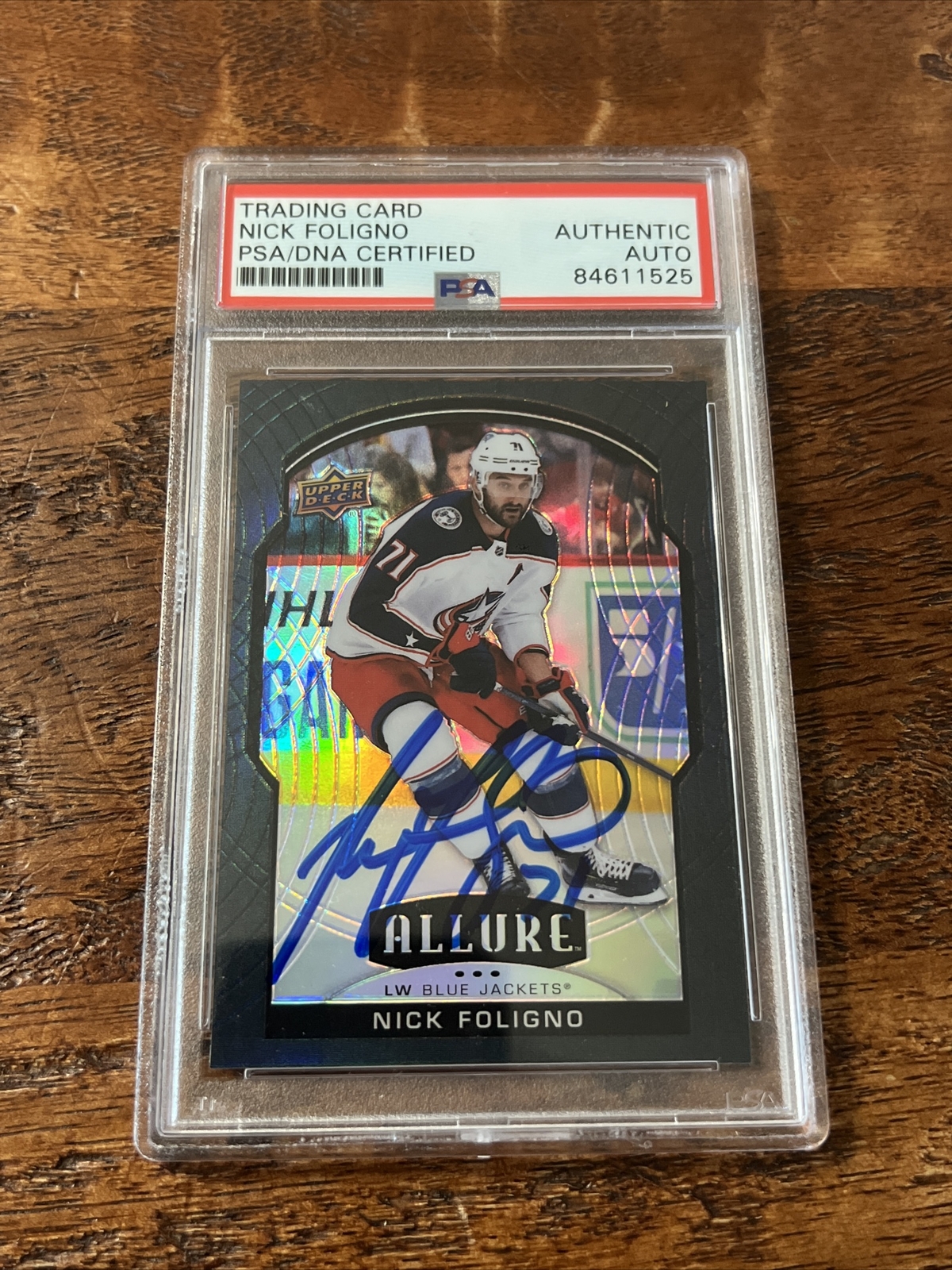 Nick Foligno IP Signed Allure Card Psa Dna Coa Slab Bruins Autographed