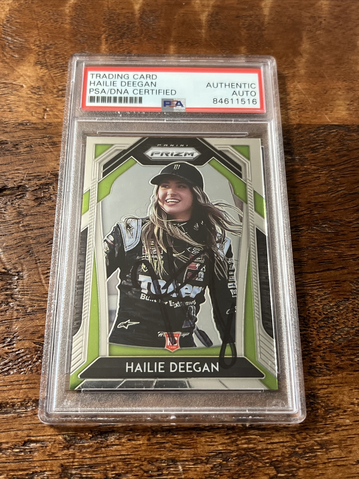Hailie Deegan IP Signed Prizm Rookie Card PSA DNA Coa Slab NASCAR Autographed