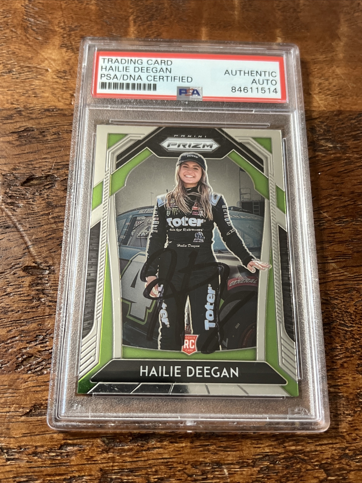 Hailie Deegan IP Signed Prizm Rookie Card PSA DNA Coa Slab NASCAR Autographed