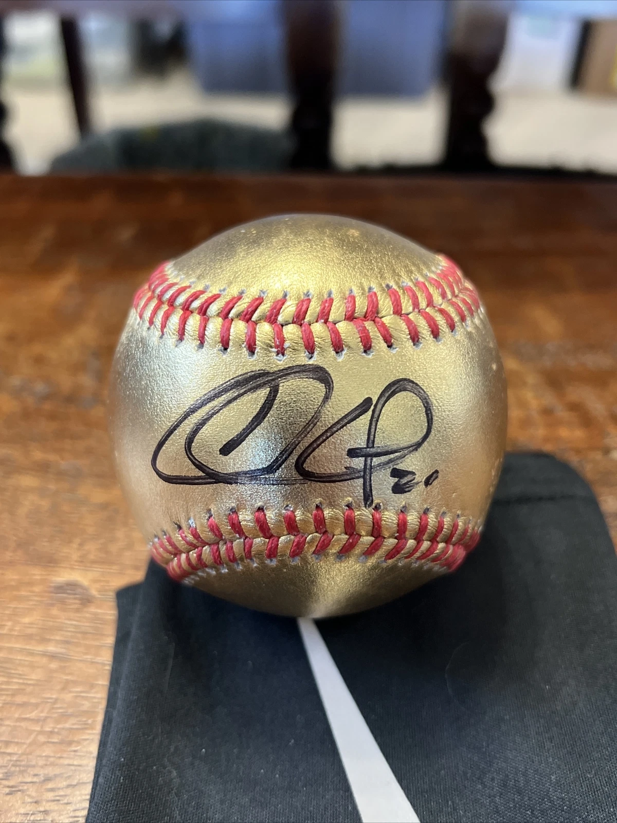 Chase Utley Signed GOLD Major League Baseball PSA DNA Coa Phillies Autographed
