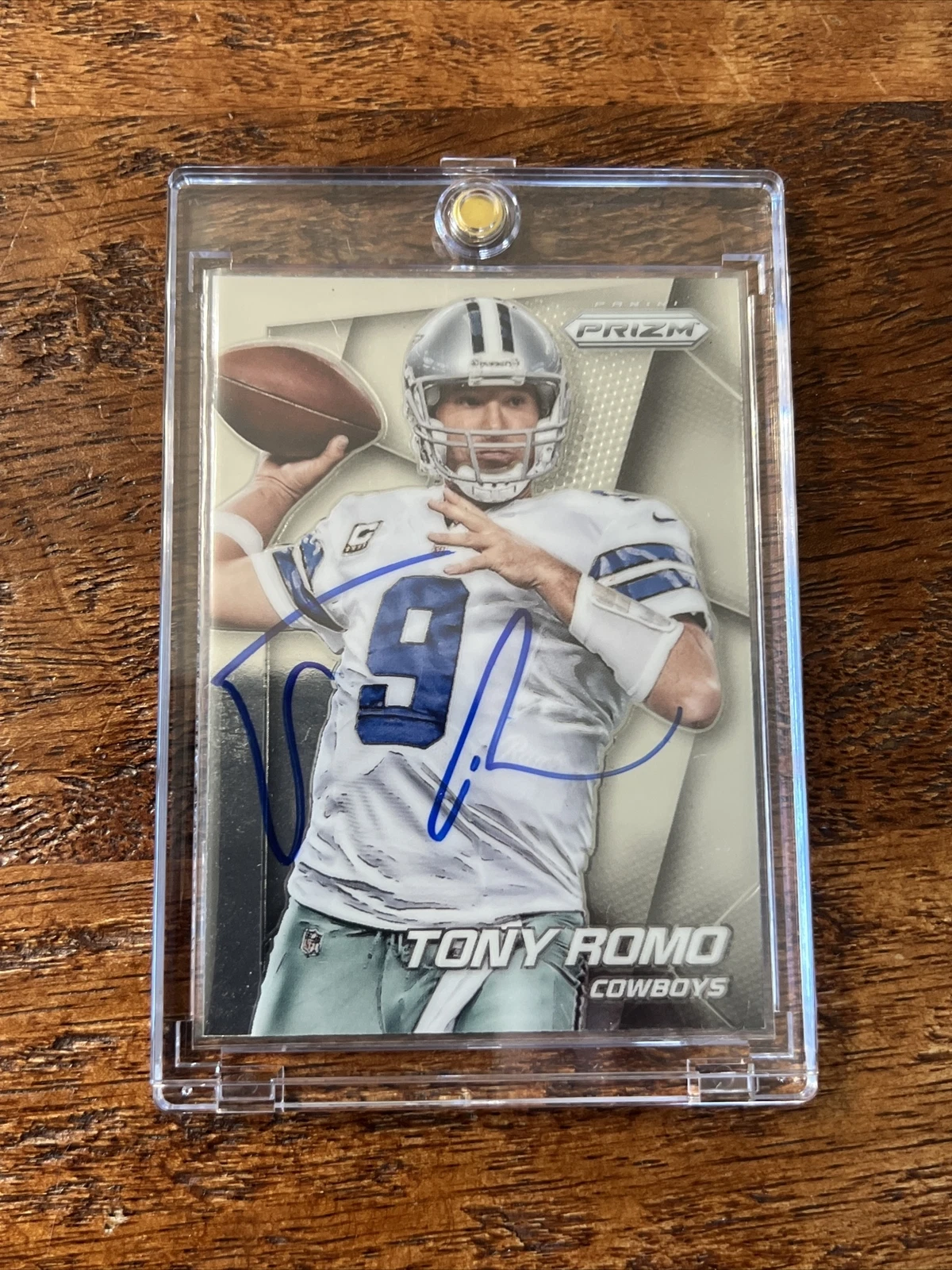 Tony Romo Signed Prizm Football Card Psa Dna Coa Autographed Cowboys