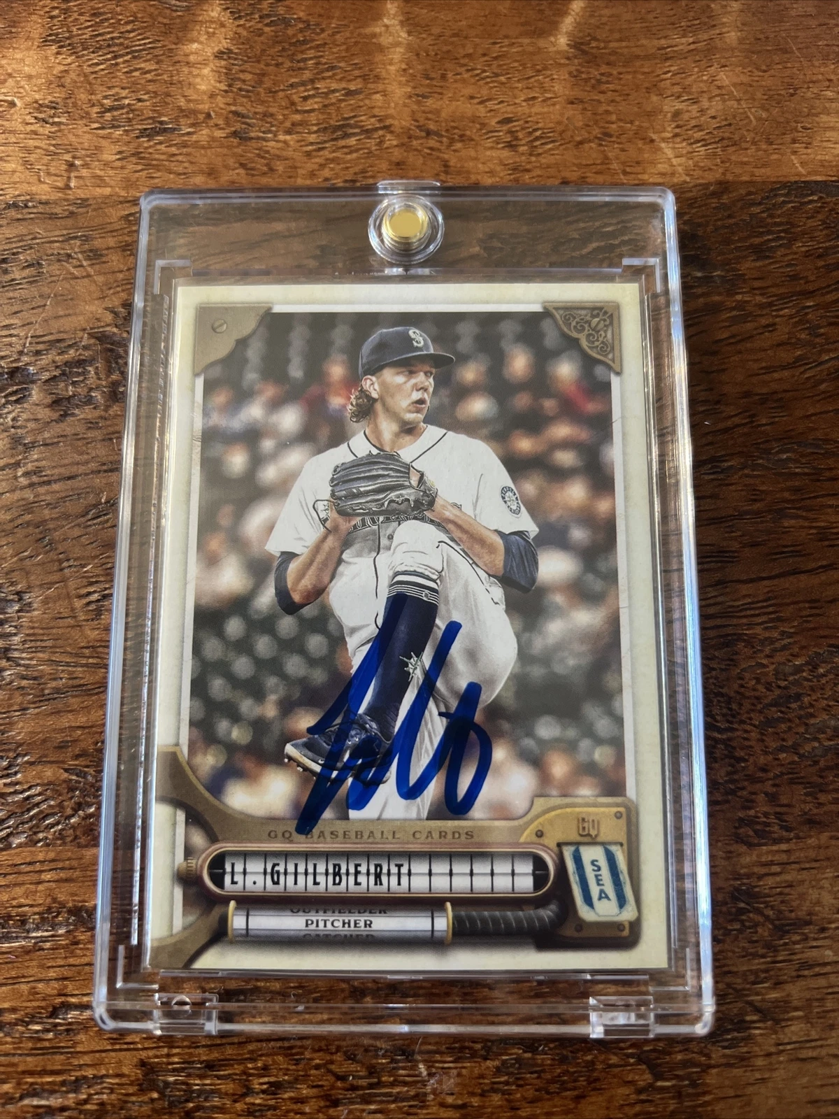 Logan Gilbert IP Signed Gypsy Queen Card Psa Dna Coa Mariners Autographed
