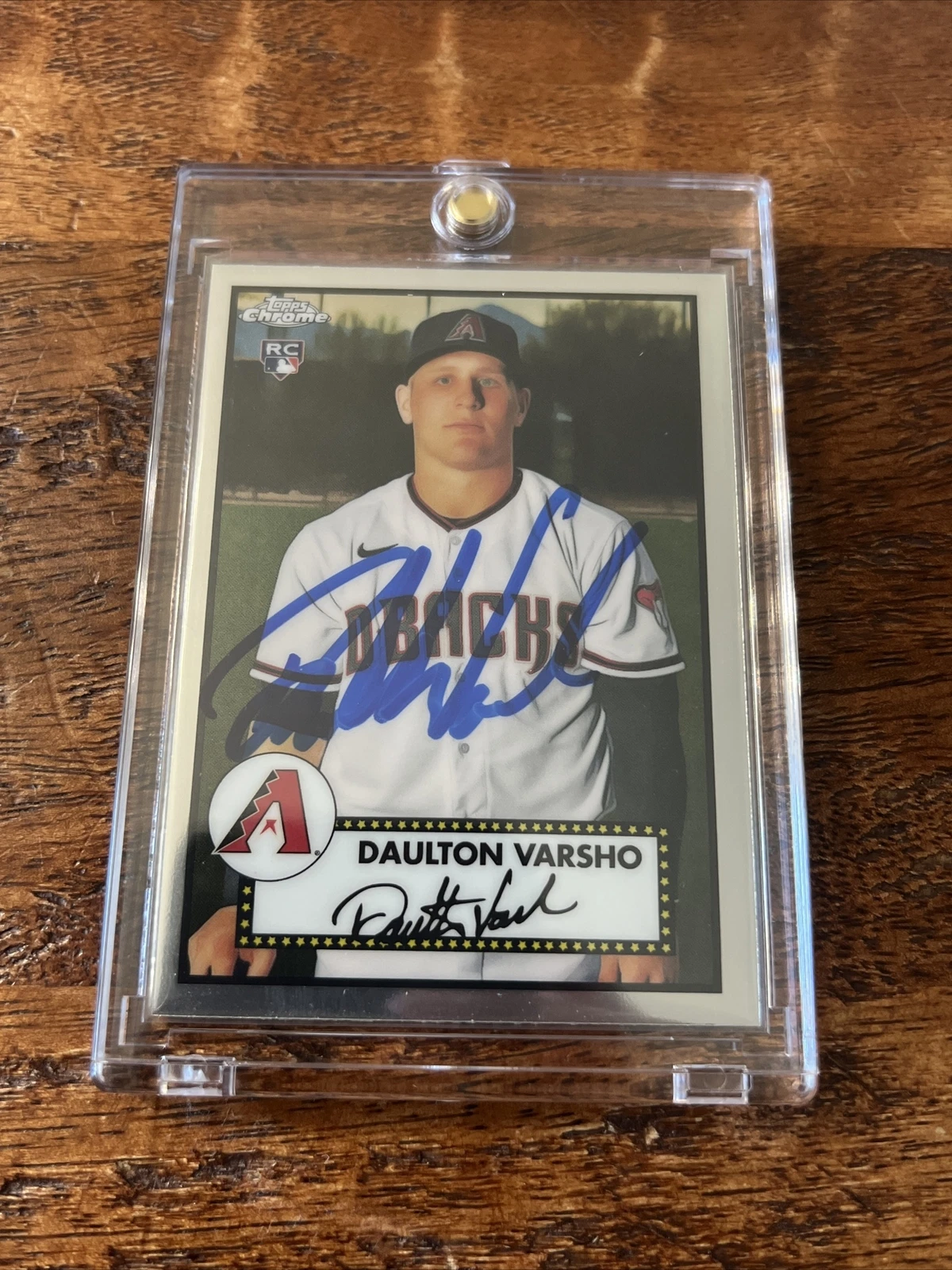 Daulton Varsho IP Signed Topps Chrome Card Psa Dna Coa Diamondbacks Autographed