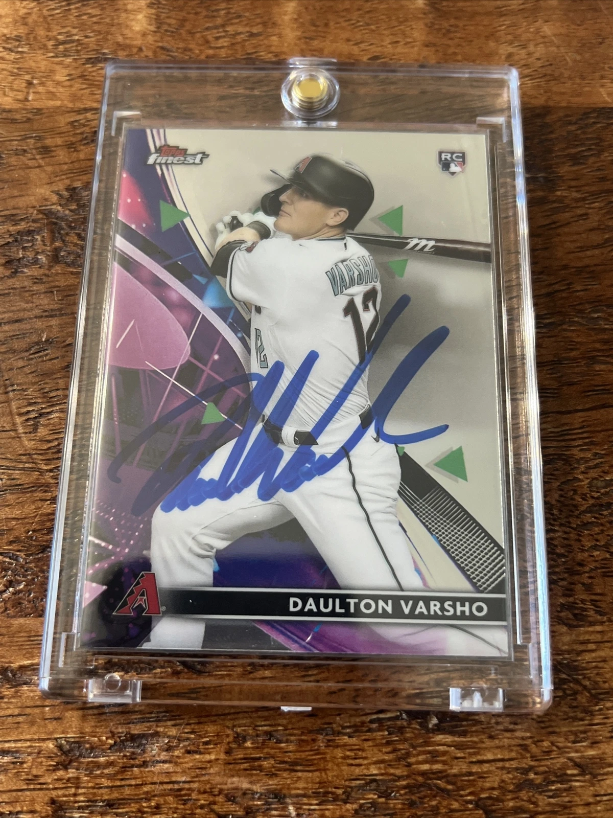 Daulton Varsho IP Signed Topps Finest Card Psa Dna Coa Diamondbacks Autographed