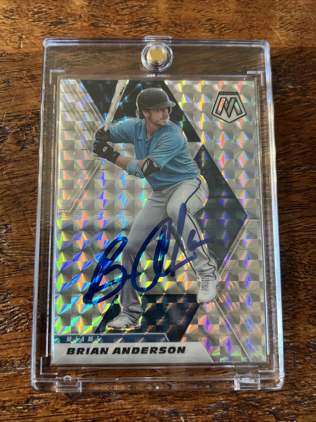 Brian Anderson IP Signed Panini Mosaic Card Psa Dna Coa Marlins Autographed