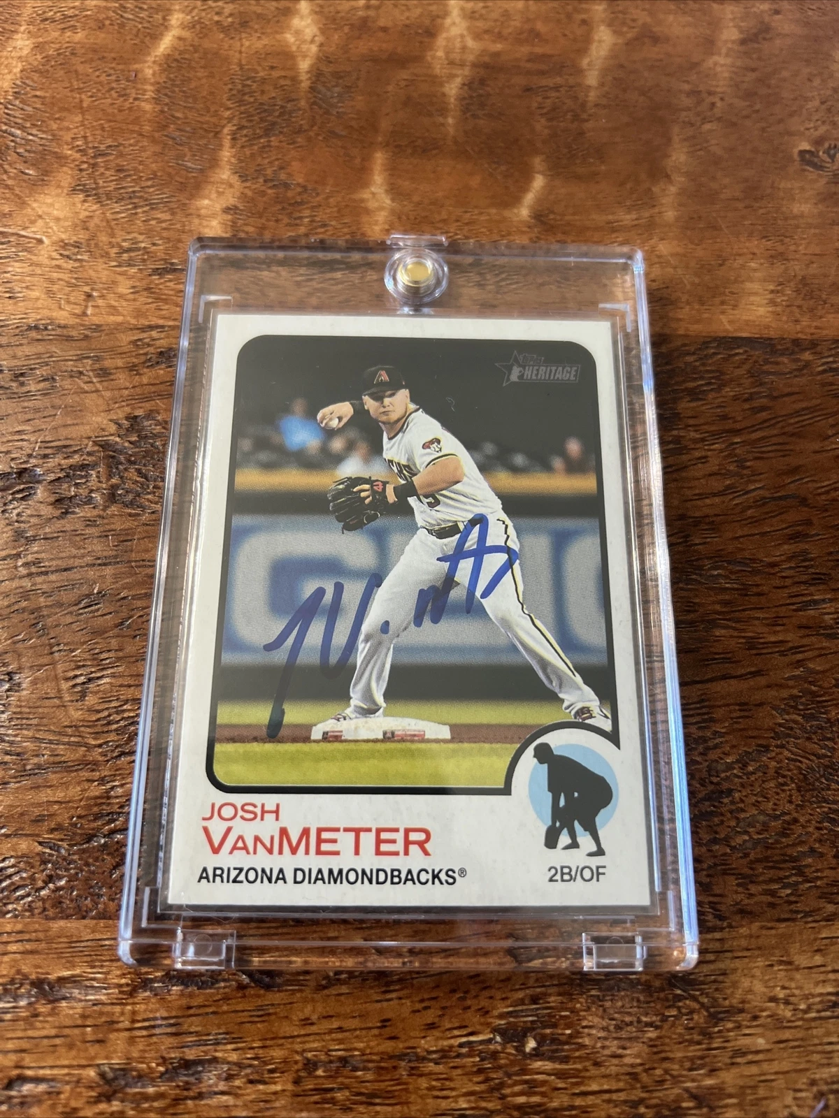 Josh VanMeter IP Signed Topps Heritage Card Psa Dna Coa Diamondbacks Autographed