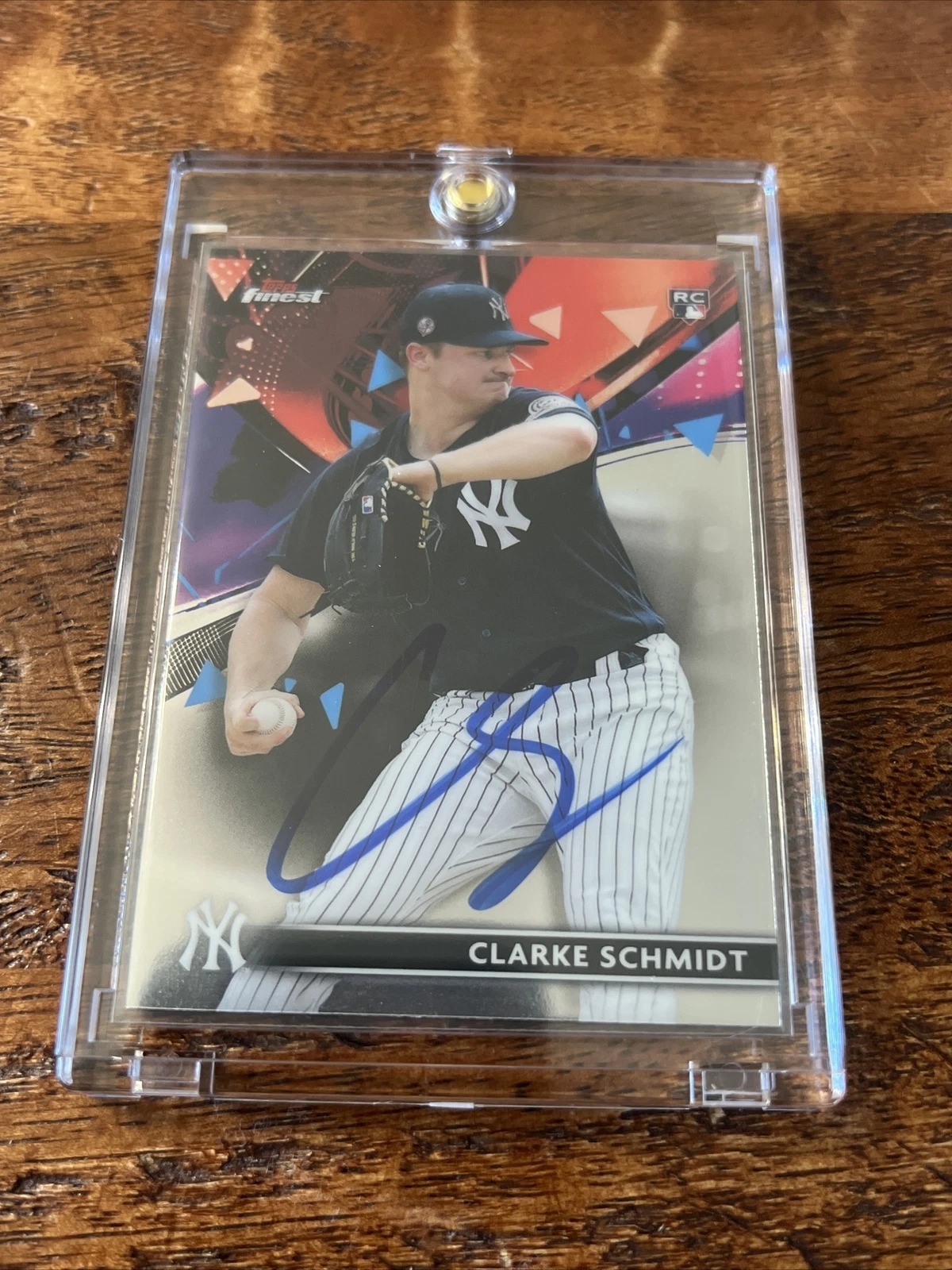Clarke Schmidt IP Signed Topps Finest Rookie Card Psa Dna Coa New York Yankees
