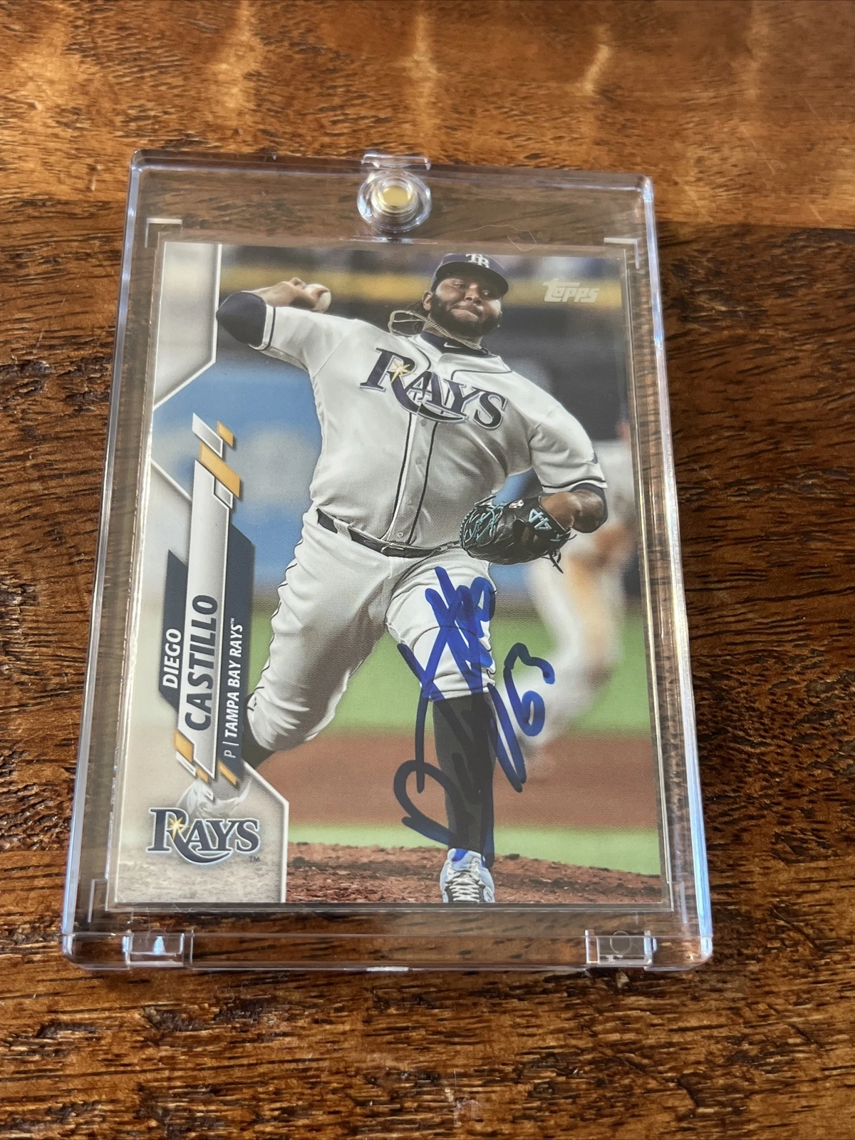 Diego Castillo IP Signed Topps Card Psa Dna Coa Autographed Rays Mariners
