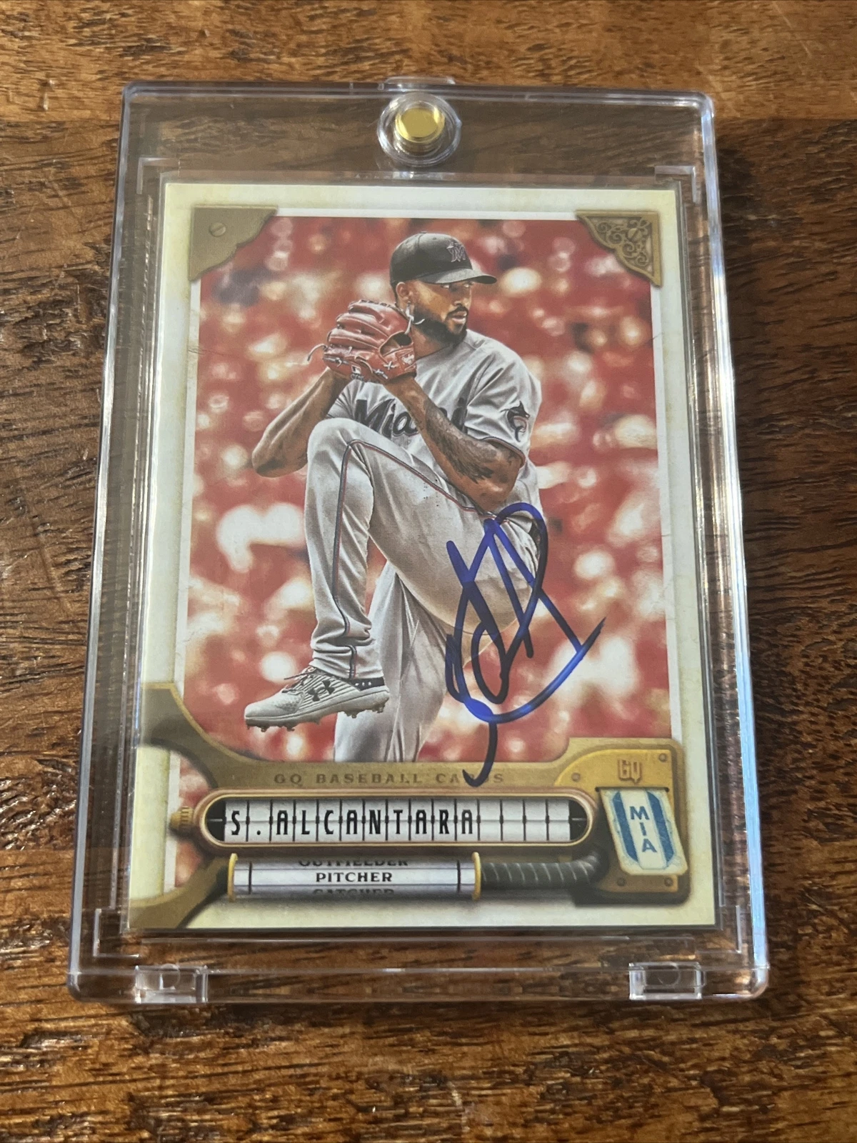 Sandy Alcantara IP Signed Gypsy Queen Card Psa Dna Coa Marlins Autographed