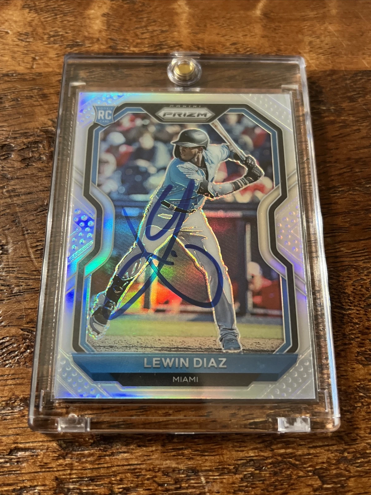 Lewin Diaz IP Signed Prizm Rookie Card Psa Dna Coa Marlins Autographed