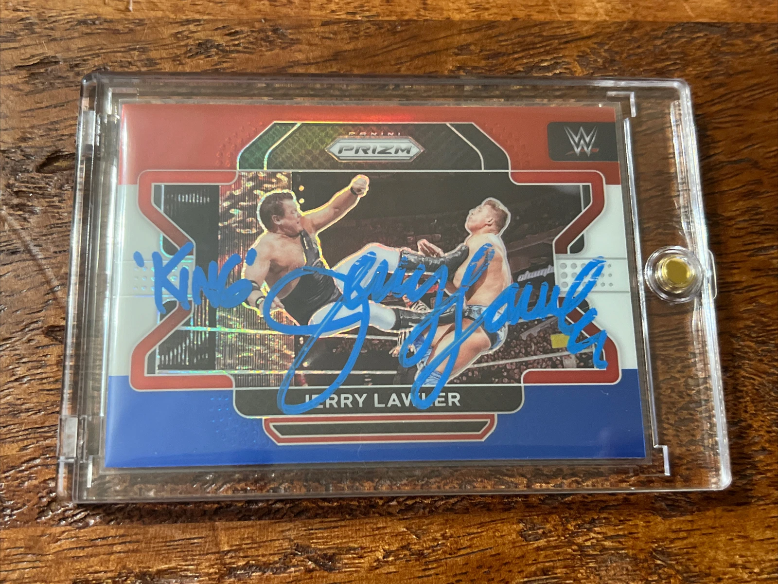 Jerry The King Lawler IP Signed Prizm Card Psa Dna Coa Autographed WWE WWF