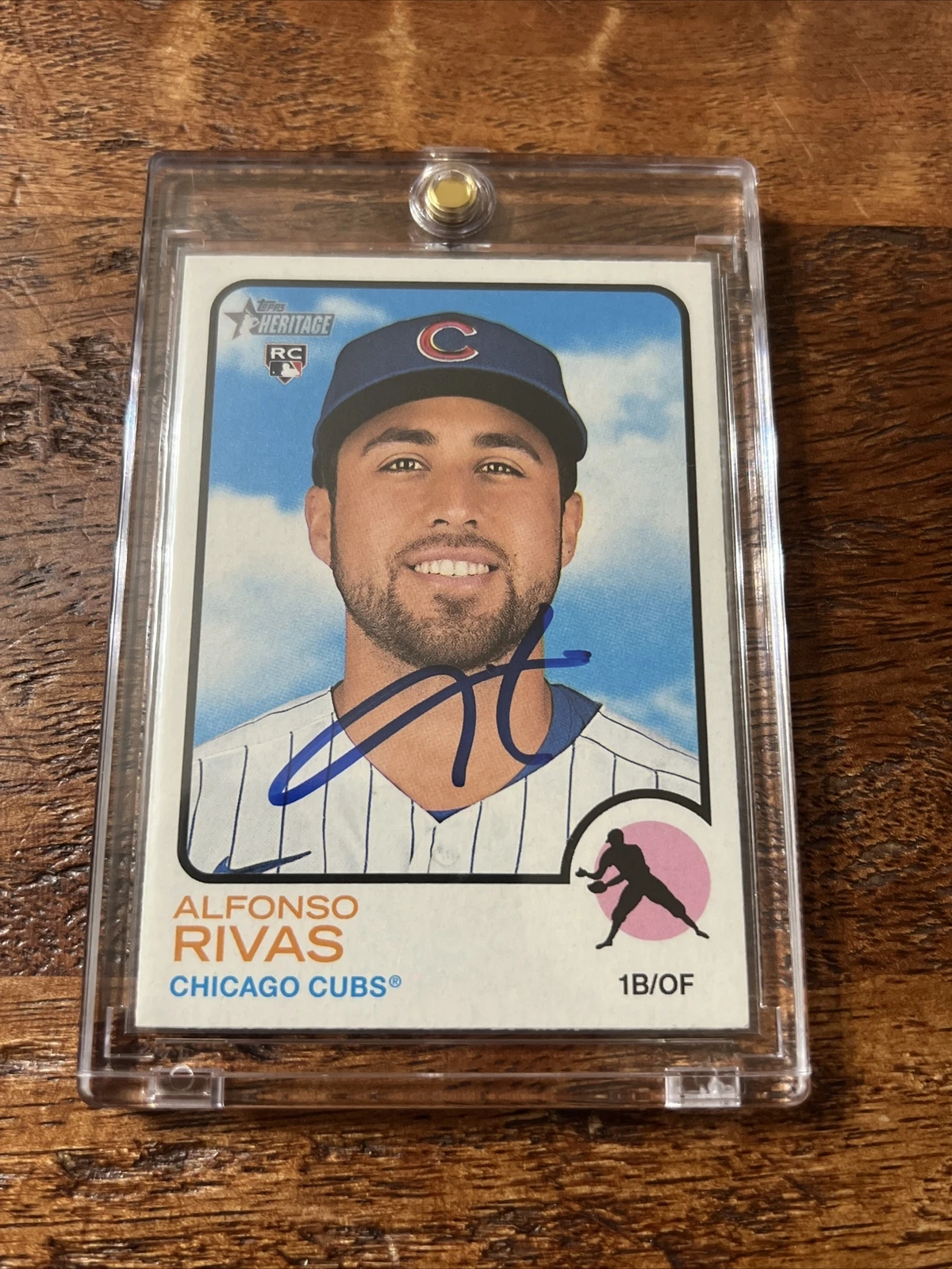 Alfonso Rivas IP Signed Topps Heritage Rookie Card Psa Dna Coa Autographed Cubs