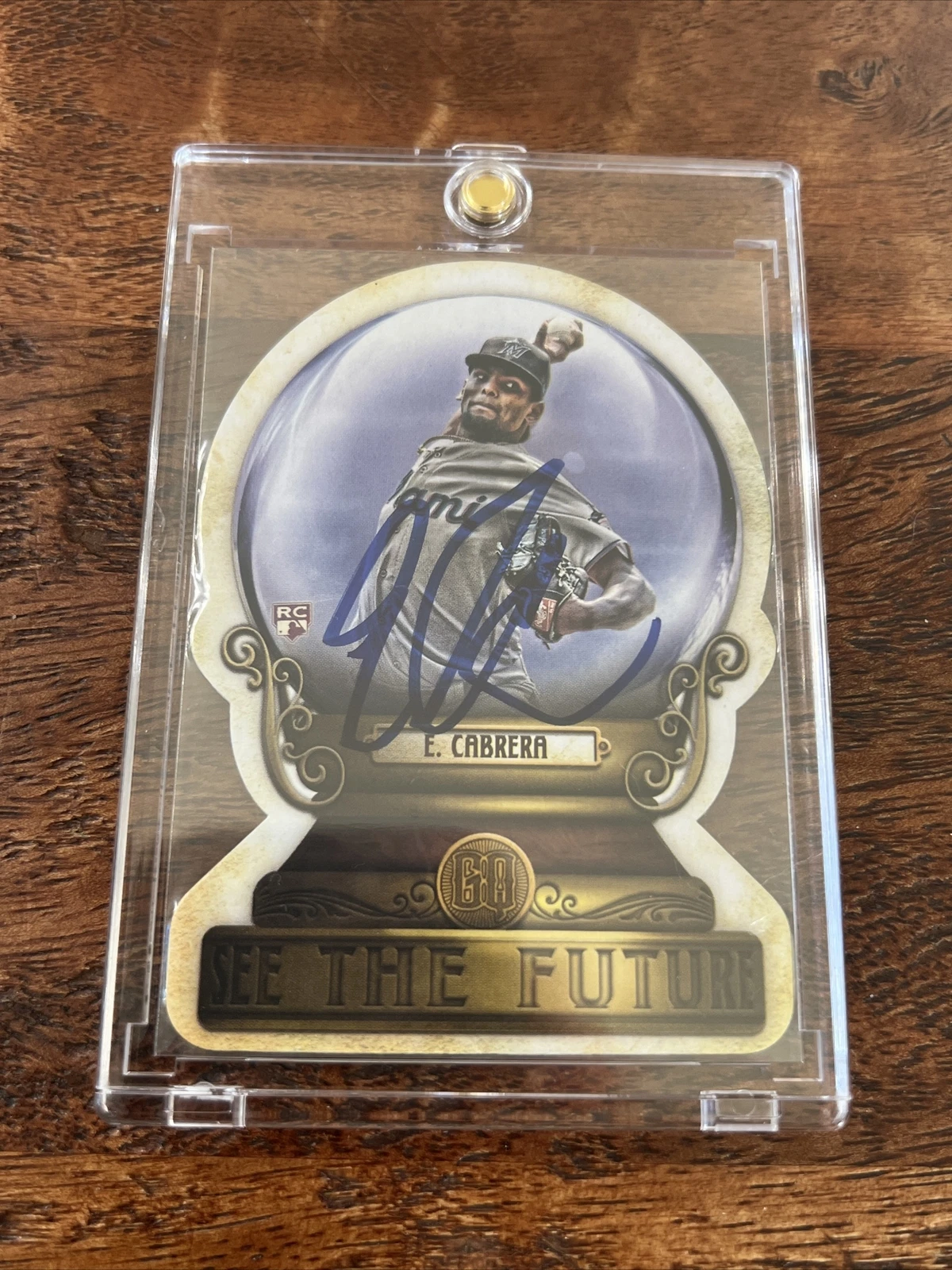 Edward Cabrera IP Signed Gypsy Queen Rookie Card Psa Dna Coa Marlins Autographed