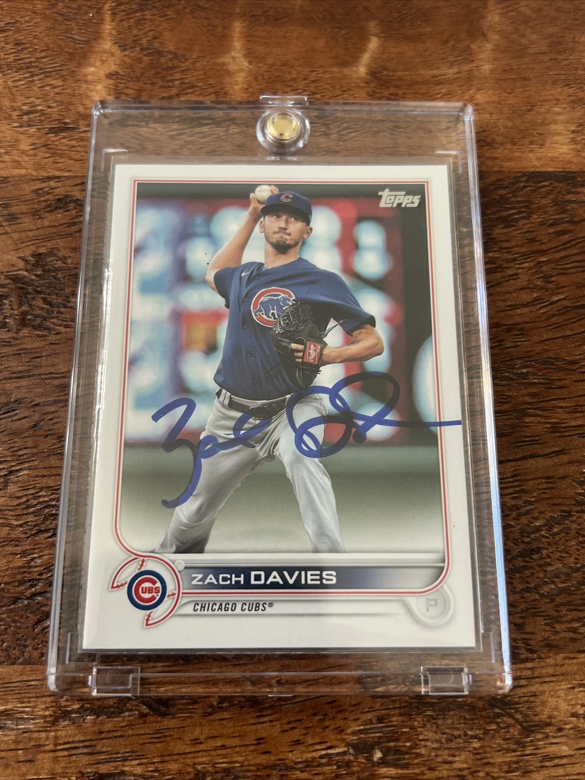 Zach Davies IP Signed Topps Card Psa Dna Coa Cubs Autographed