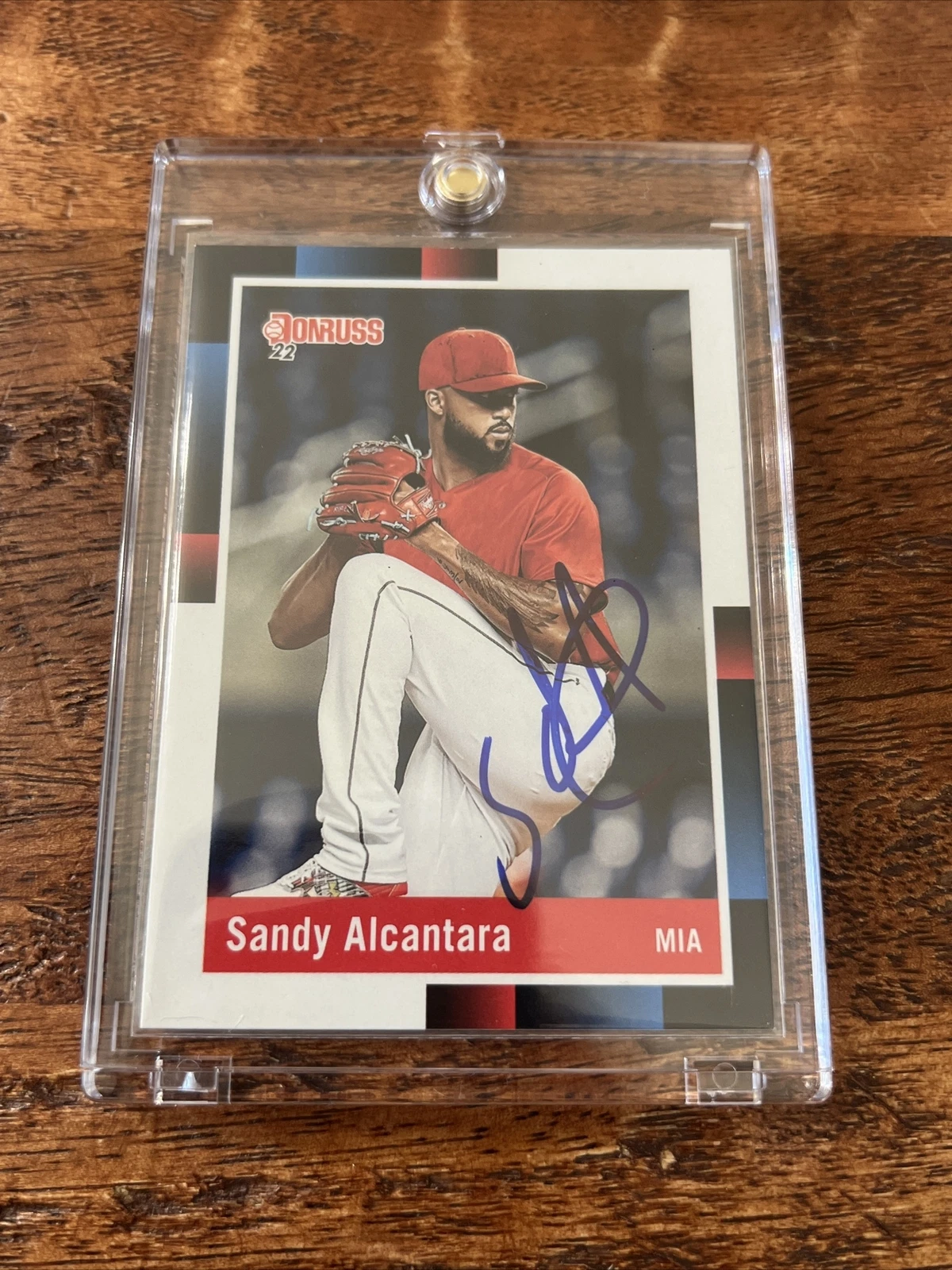Sandy Alcantara IP Signed Donruss Card Psa Dna Coa Marlins Autographed