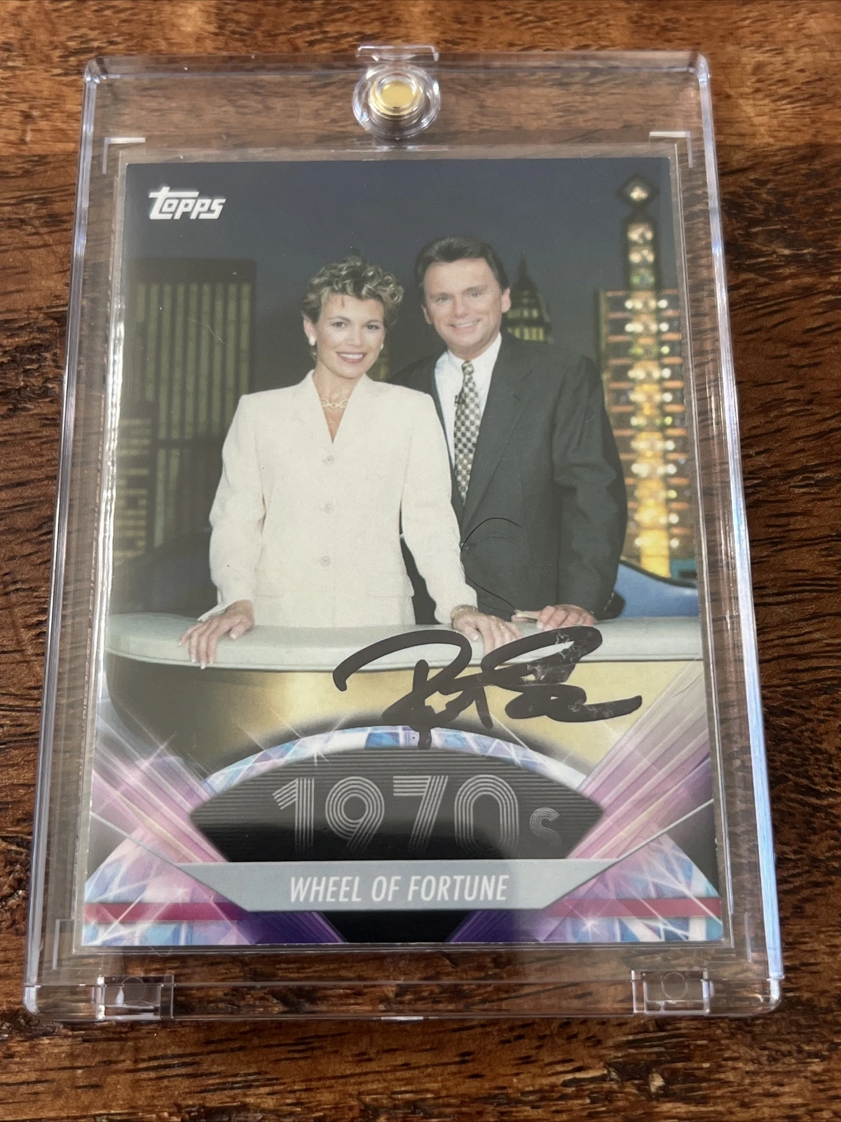 Pat Sajak IP Signed Topps Card Psa Dna Coa Autographed Wheel Of Fortune