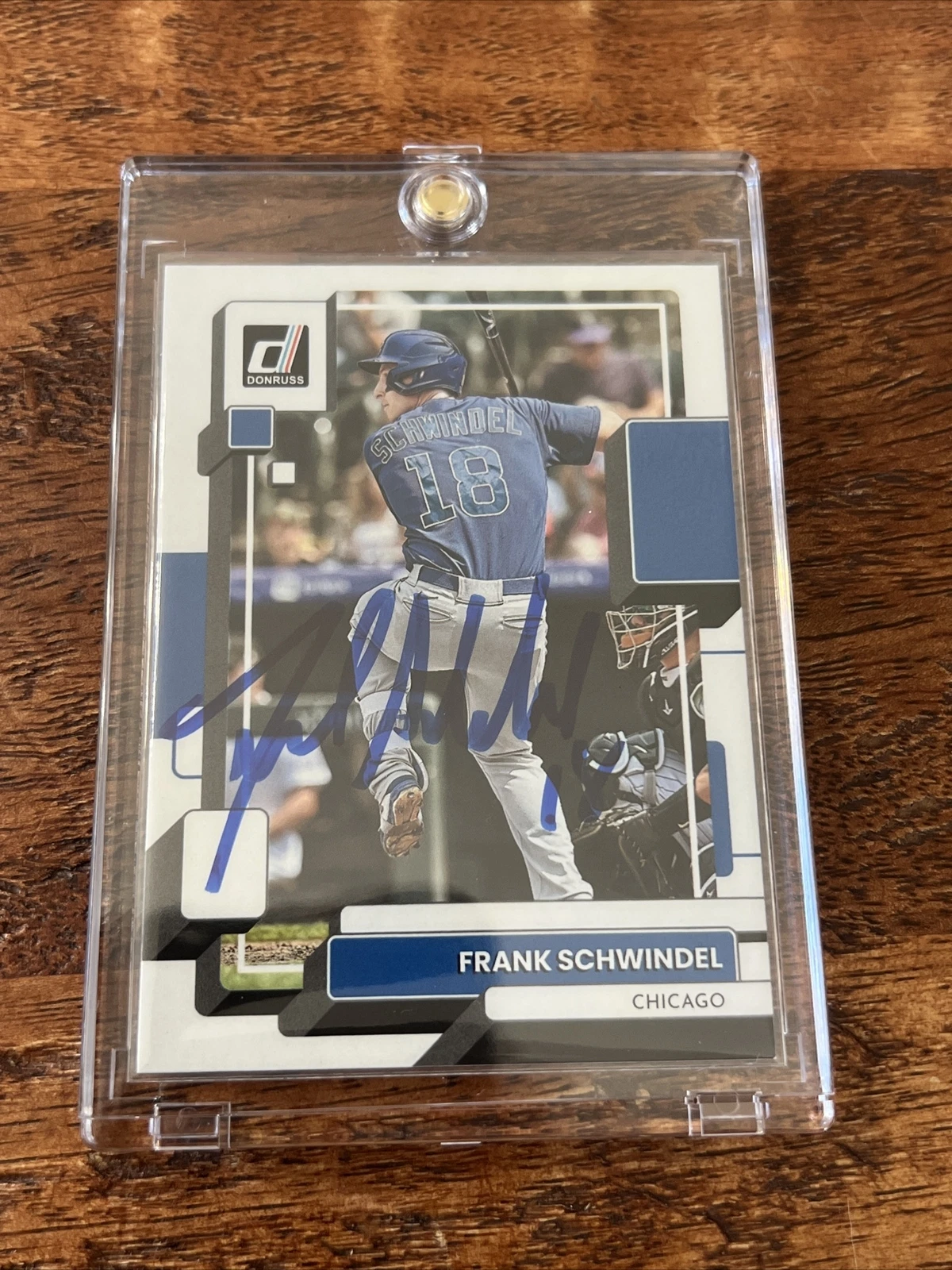 Frank Schwindel IP Signed Donruss Card Psa Dna Coa Autographed Cubs