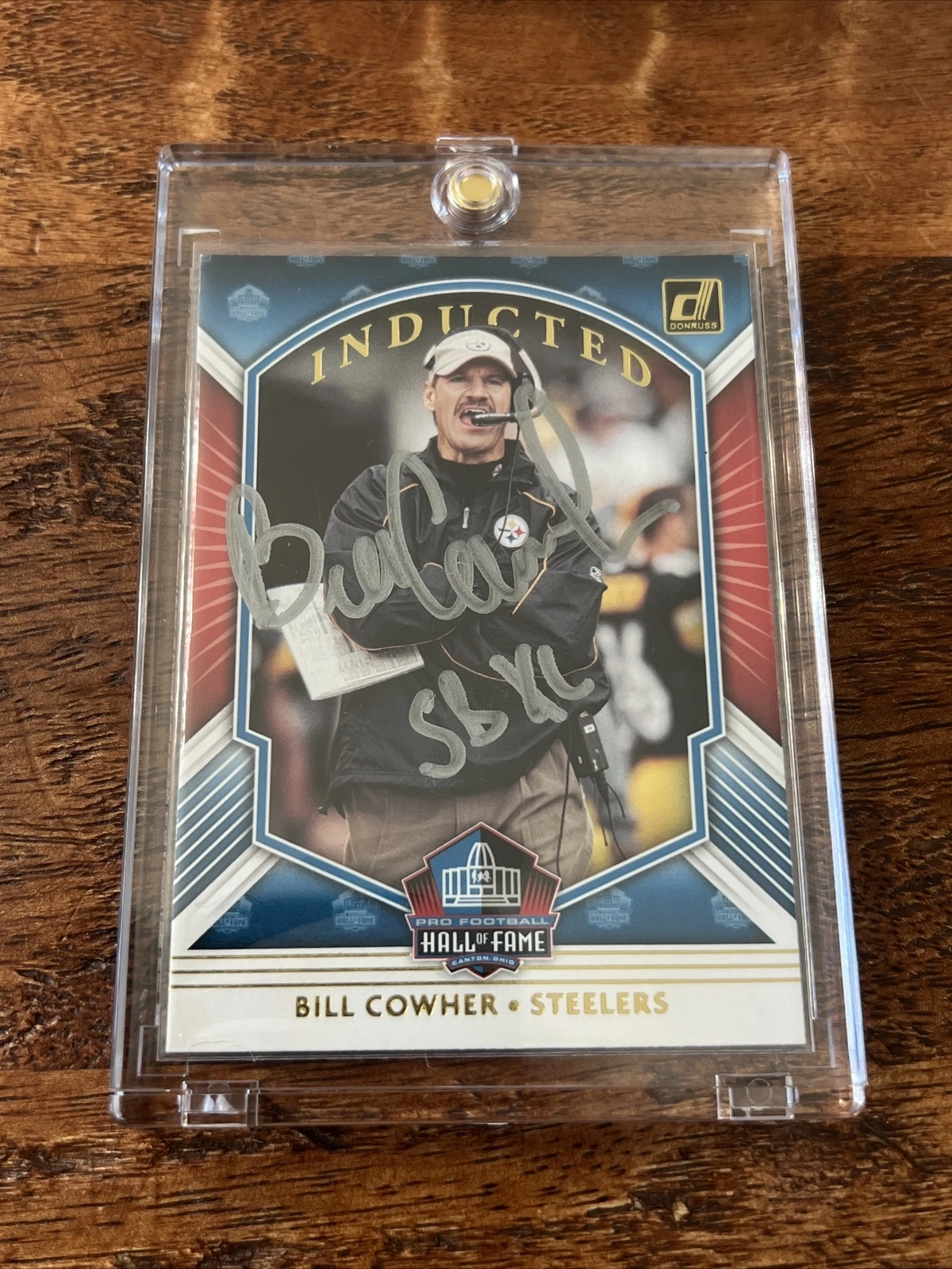 Bill Cowher Signed Donruss Football Card PSA DNA Coa Autographed Steelers