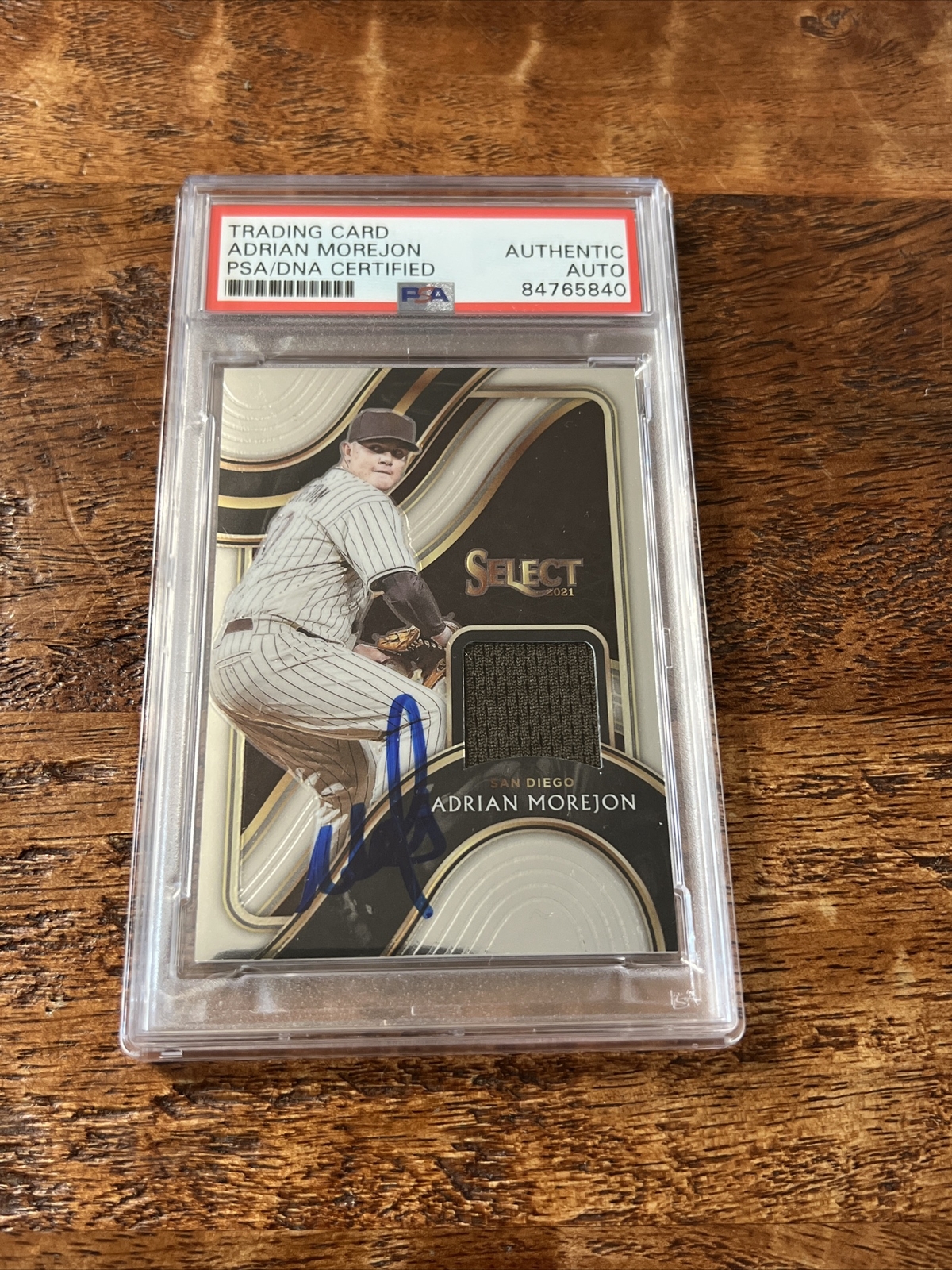 Adrian Morejon IP Signed Select Game Jersey Card Psa Dna Coa Slab Autographed