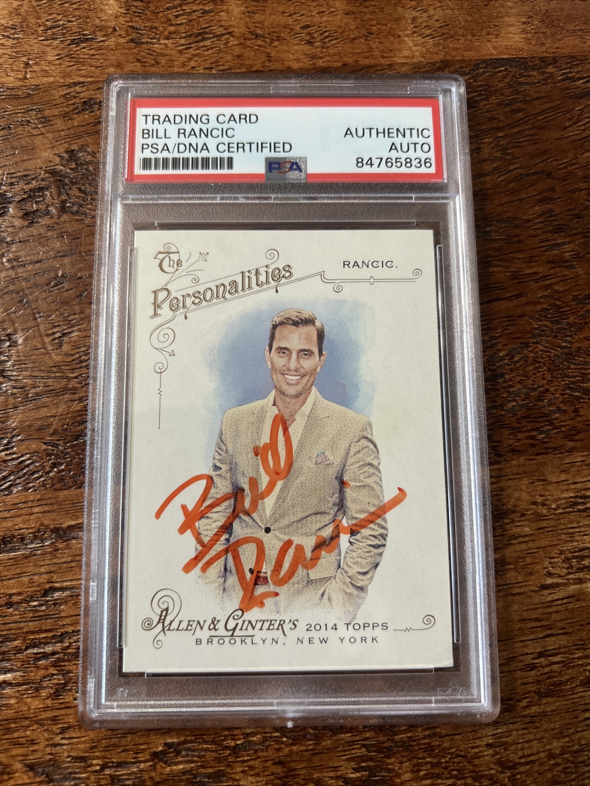 Bill Rancic IP Signed Allen & Ginter Card Psa Dna Coa Slab Autographed