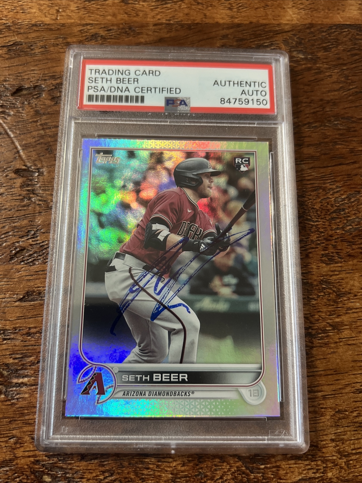 Seth Beer IP Signed Topps Rookie Card PSA DNA Coa Slab Diamondbacks Autographed