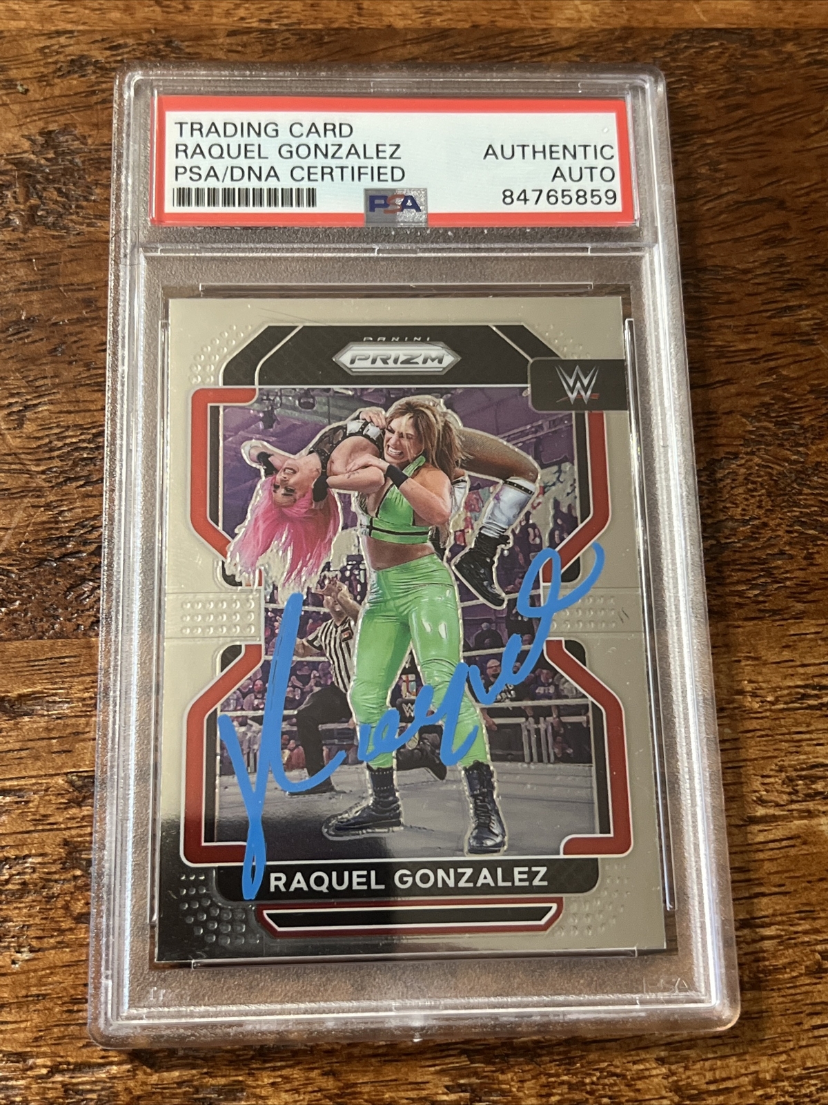 Raquel Gonzalez IP Signed Prizm Card Psa Dna Coa Slabbed Autographed WWE