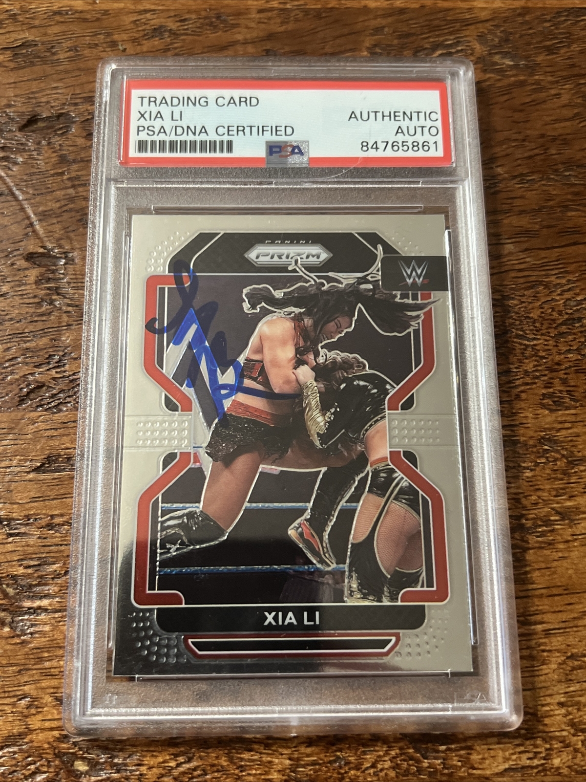 Xia Li IP Signed Prizm Card Psa Dna Coa Slabbed Autographed WWE