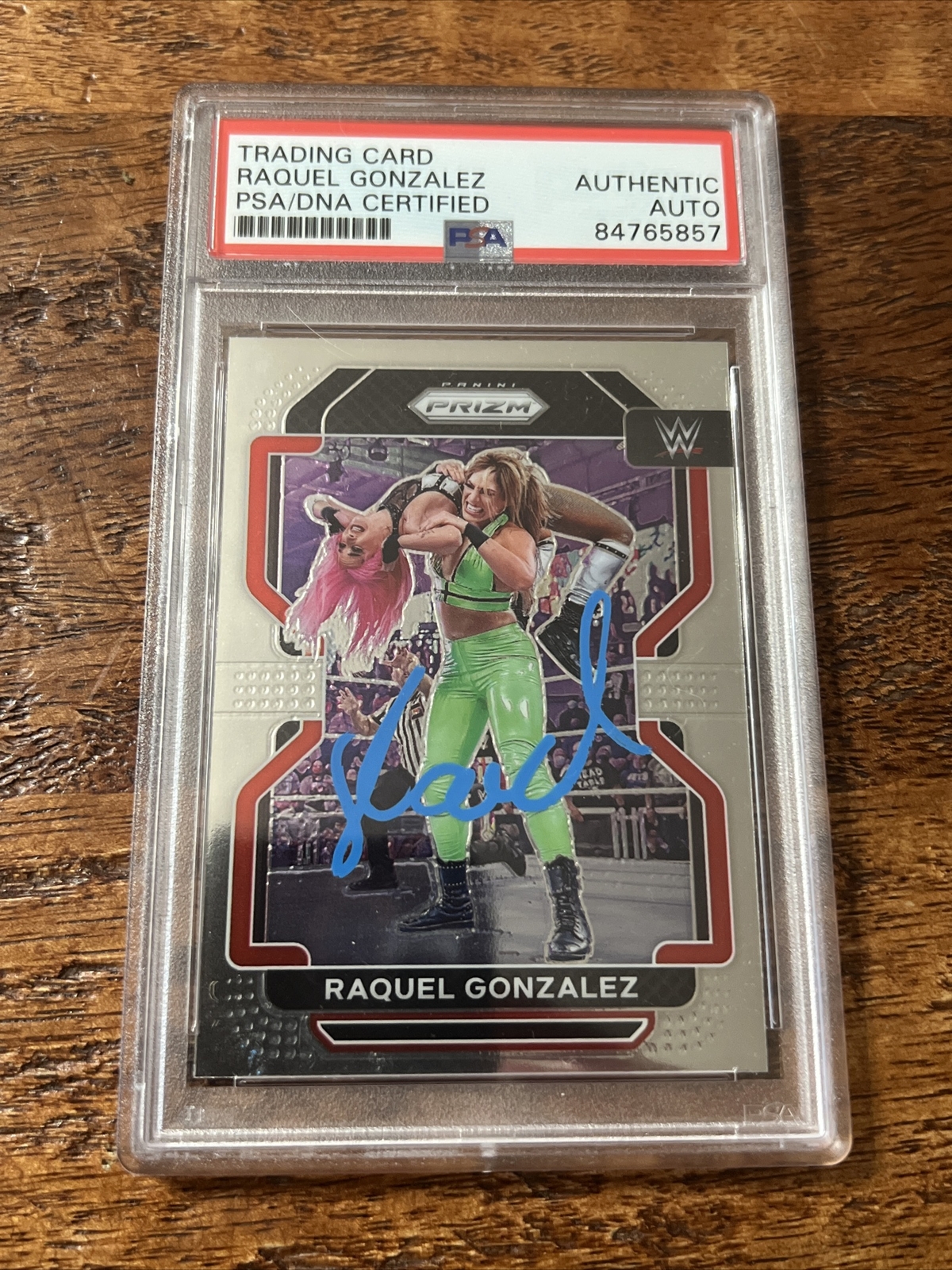 Raquel Gonzalez IP Signed Prizm Card Psa Dna Coa Slabbed Autographed WWE