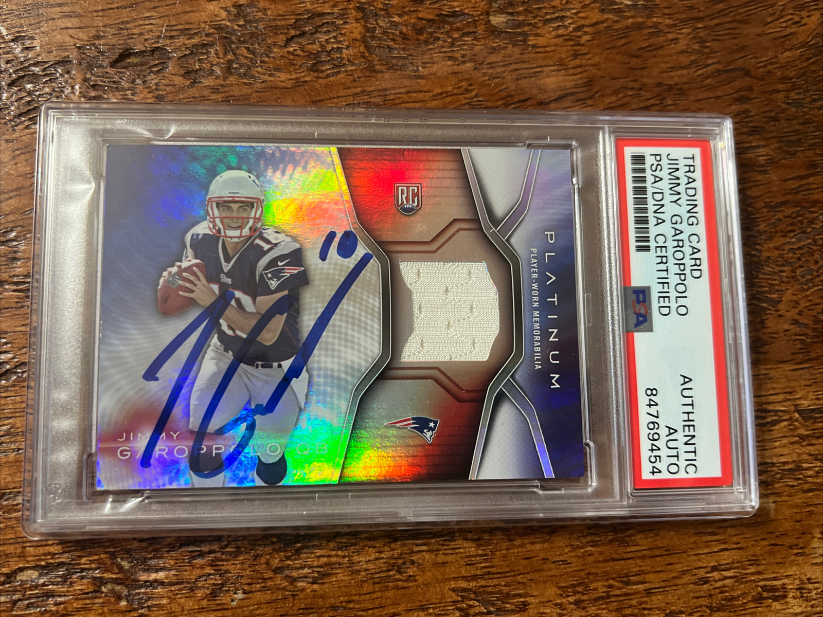 Jimmy Garoppolo IP Signed Game Jersey Rookie Card PSA DNA Coa Slab Patriots