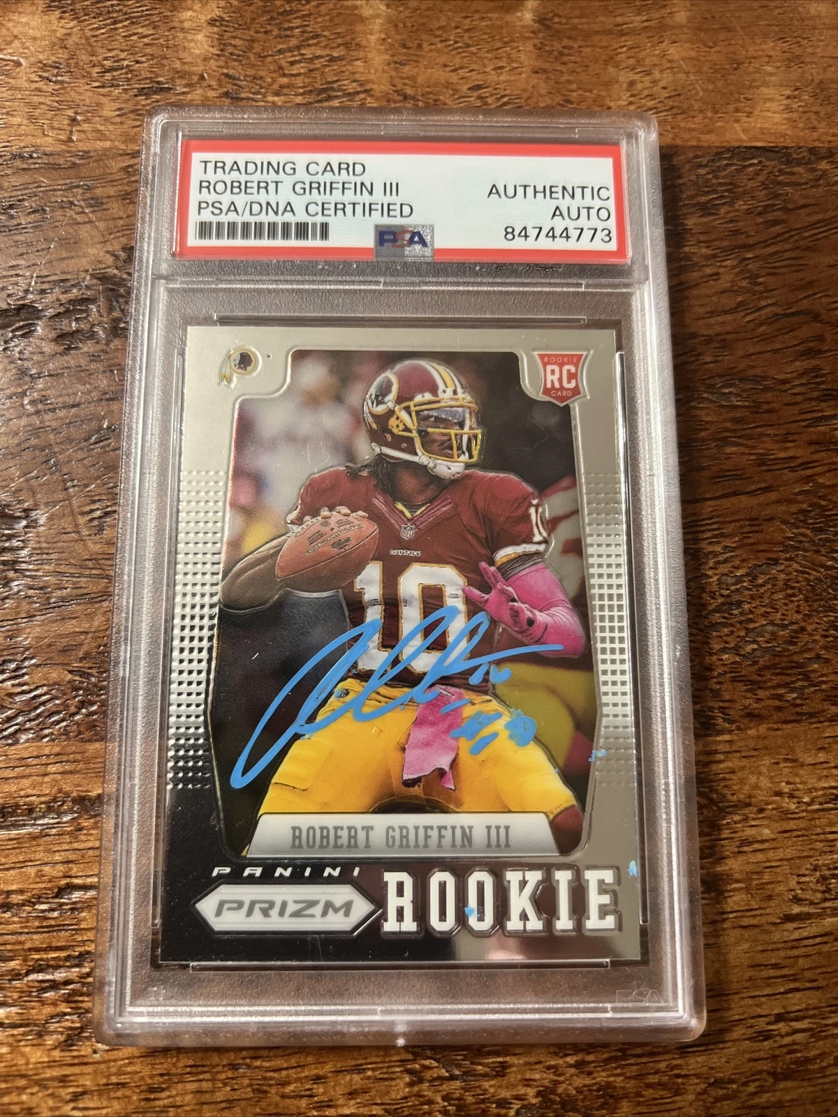 Robert Griffin III IP Signed Prizm RC Card PSA DNA Coa Slab Autographed Redskins