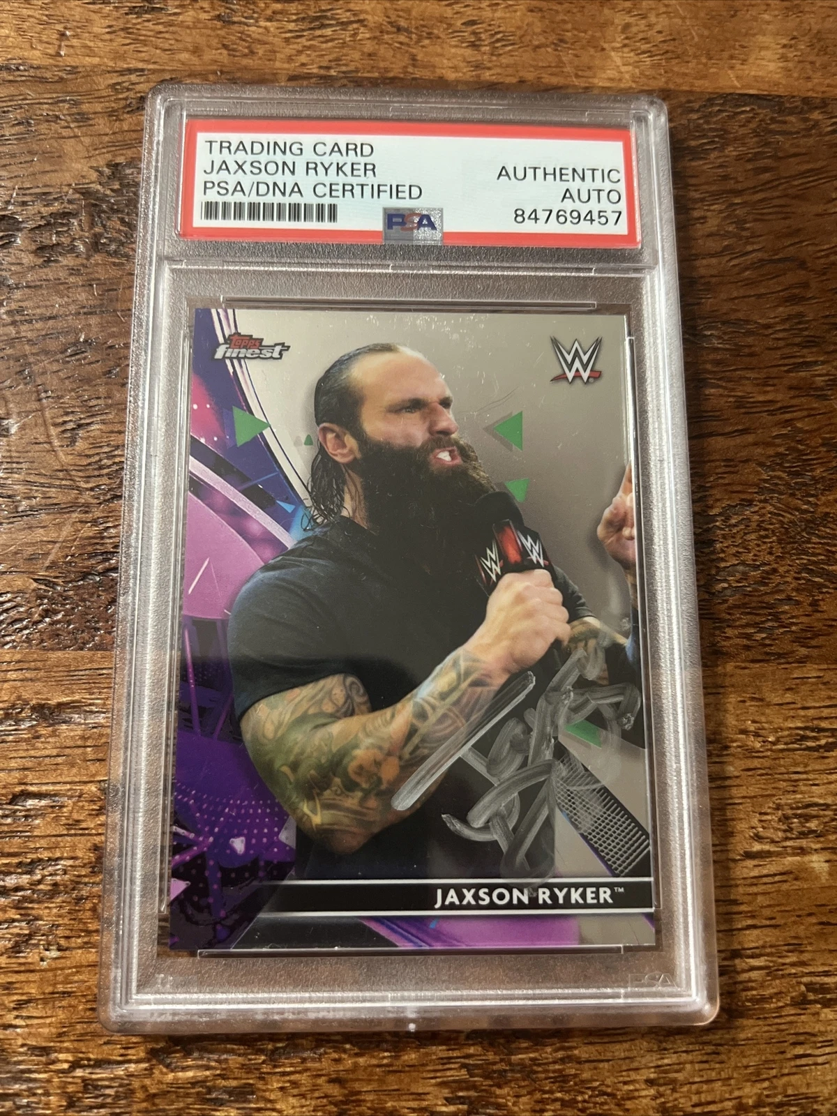 Jaxson Ryker IP Signed Topps Finest Card Psa Dna Coa Slabbed Autographed WWE