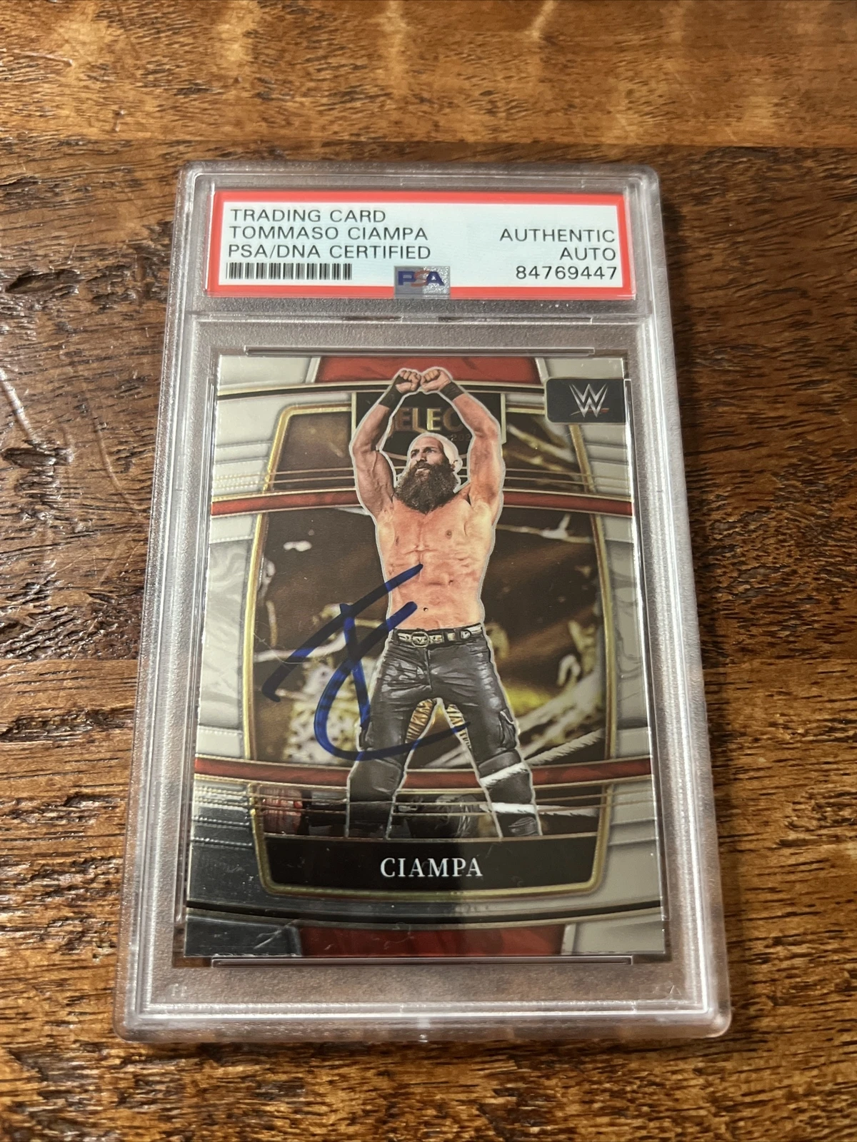 Tommaso Ciampa IP Signed Panini Select Card Psa Dna Coa Slab Autographed WWE NXT