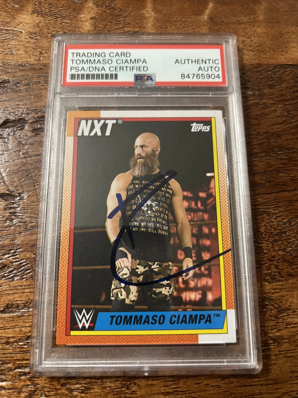 Tommaso Ciampa IP Signed Topps Card Psa Dna Coa Slab Autographed WWE NXT