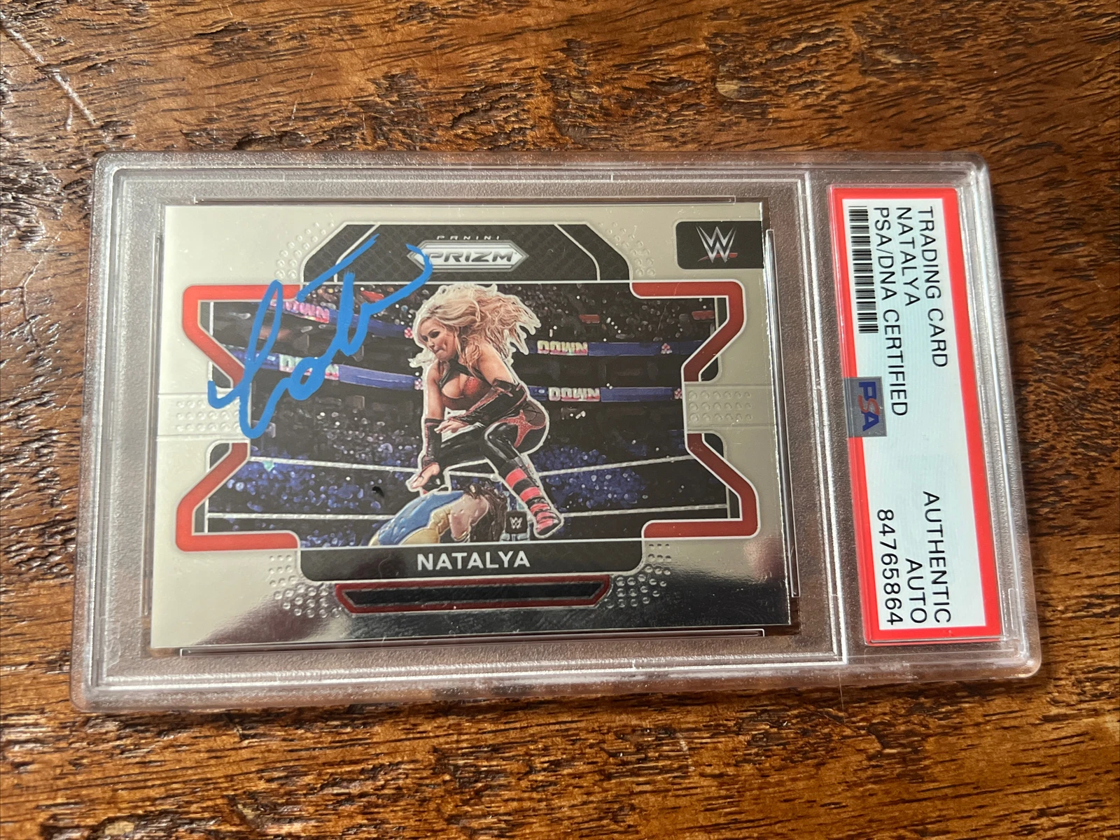 Natalya IP Signed Prizm Card Psa Dna Coa Slab Autographed WWE