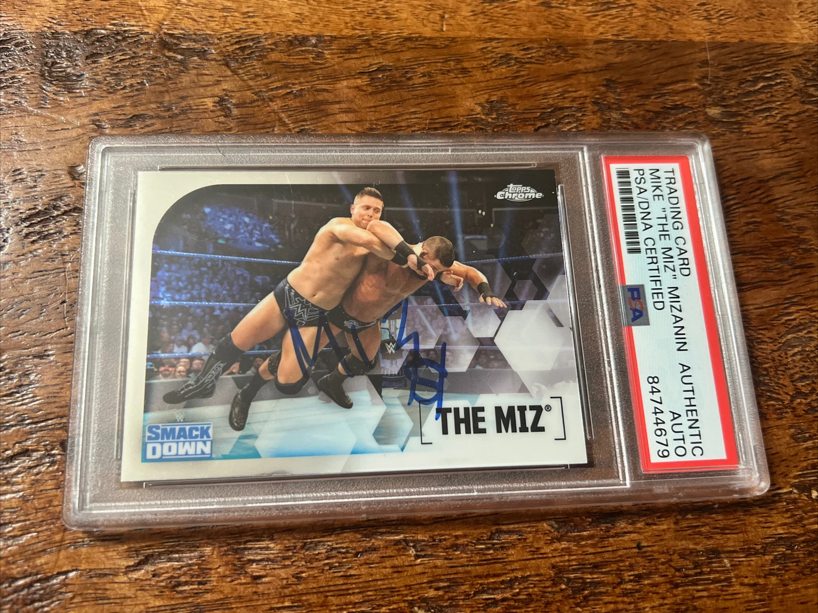 Mike The Miz Mizanin Signed Topps Chrome Card Psa Dna Coa Slab Autographed WWE