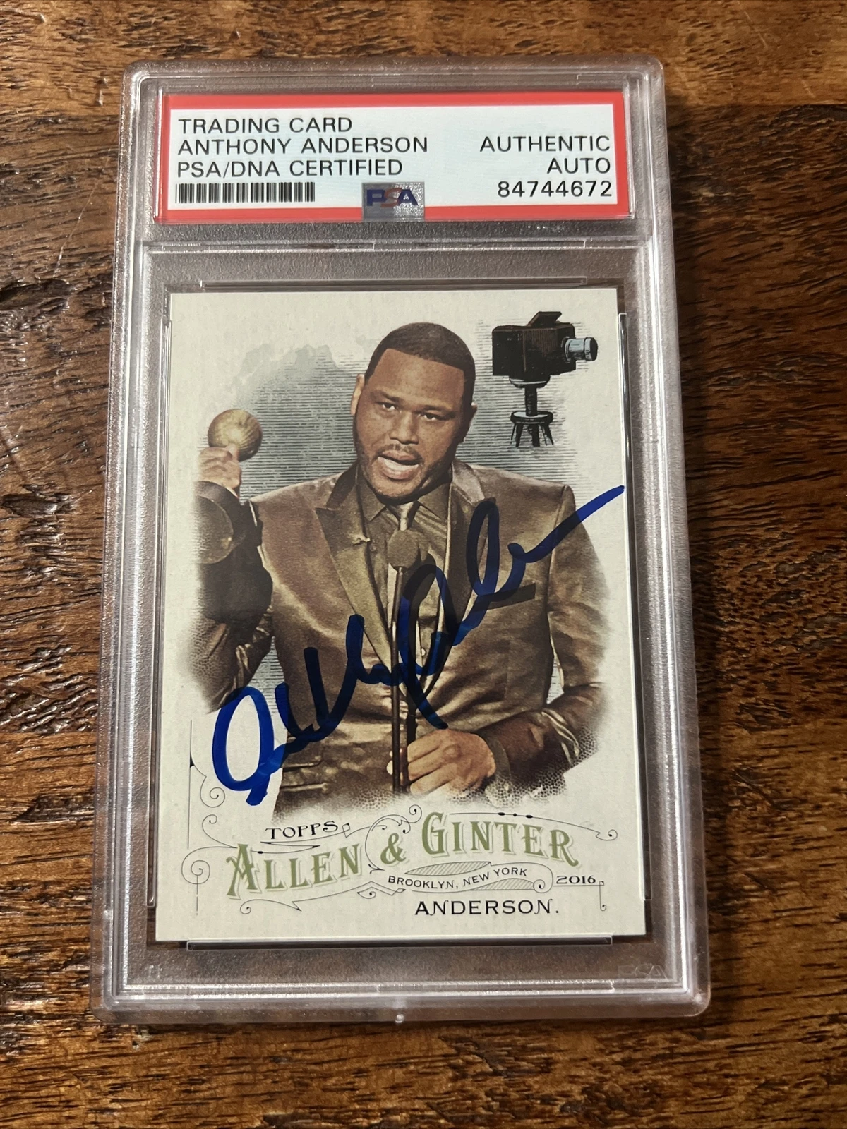 Anthony Anderson IP Signed Allen & Ginter Card PSA DNA Coa Slab Black-ish