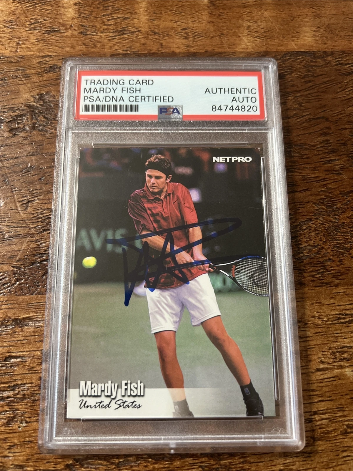 Mardy Fish IP Signed Netpro Rookie Card Psa Dna Coa Slabbed Auto Tennis