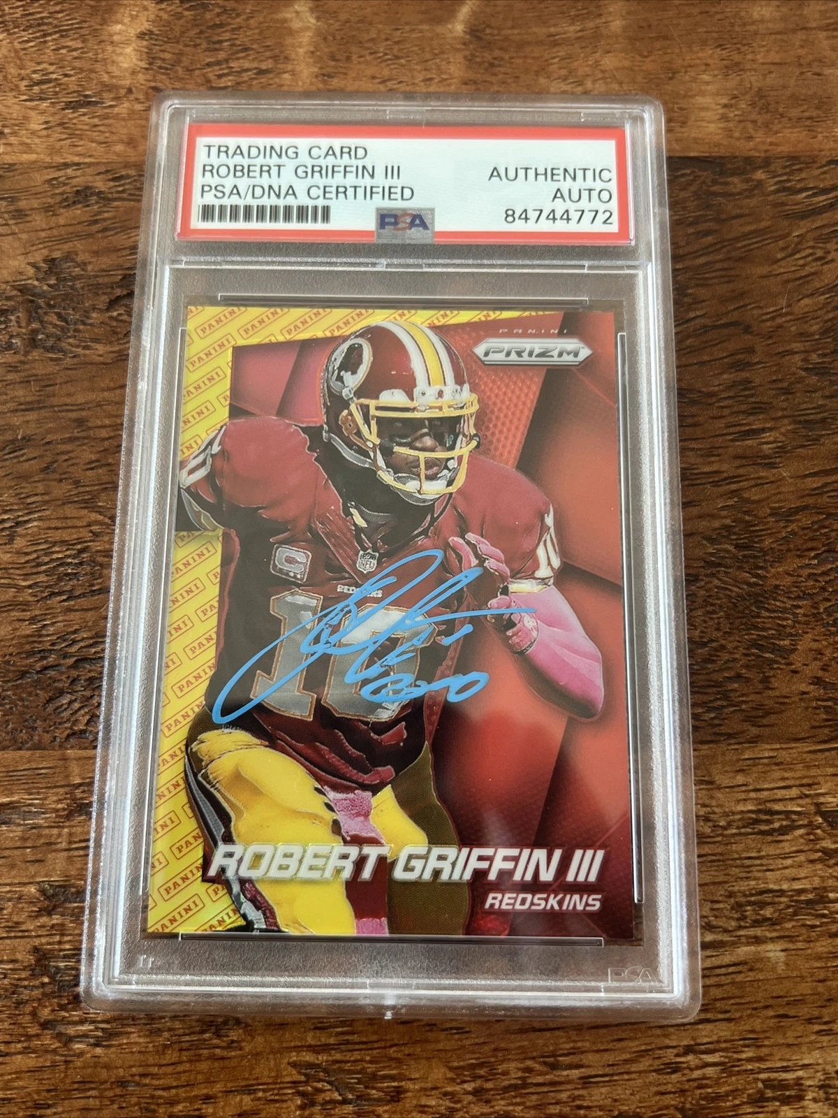 Robert Griffin III IP Signed Prizm Card PSA DNA Coa Slab Autographed Redskins