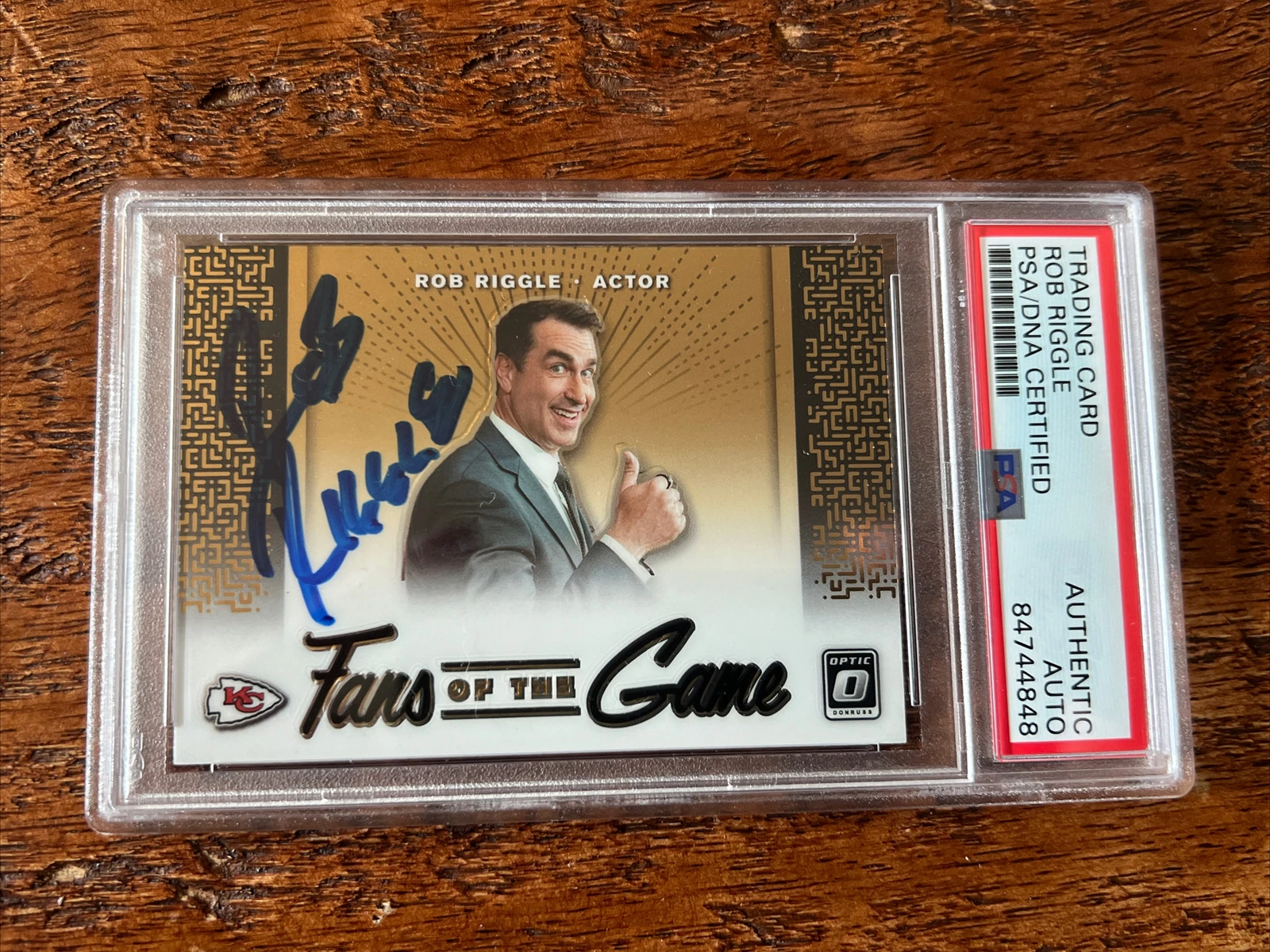 Rob Riggle IP Signed Optic Fans Of The Game Card PSA DNA Coa Slab Autographed