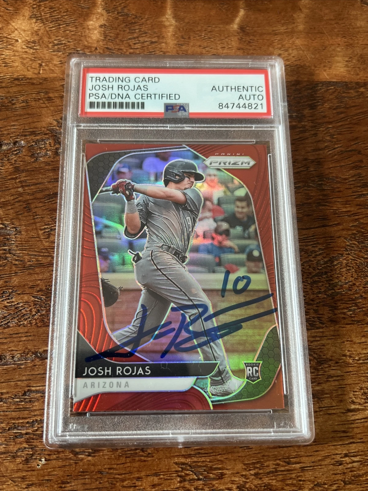Josh Rojas IP Signed Prizm RC Card PSA DNA Coa Slab Autographed Diamondbacks