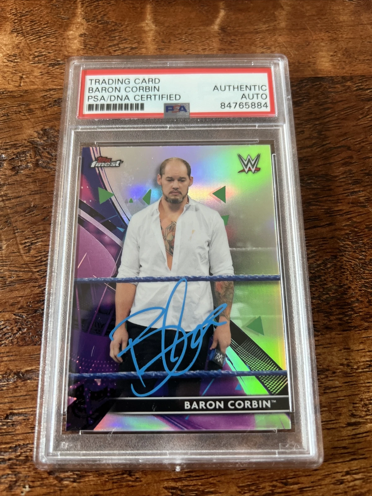 Baron Corbin IP Signed Topps Finest Card Psa Dna Coa Slab Autographed WWE