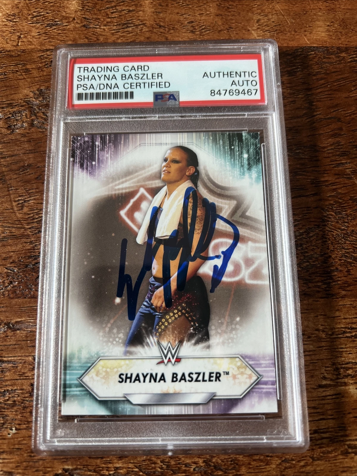 Shayna Baszler IP Signed Topps Card Psa Dna Coa Slabbed Autographed WWE