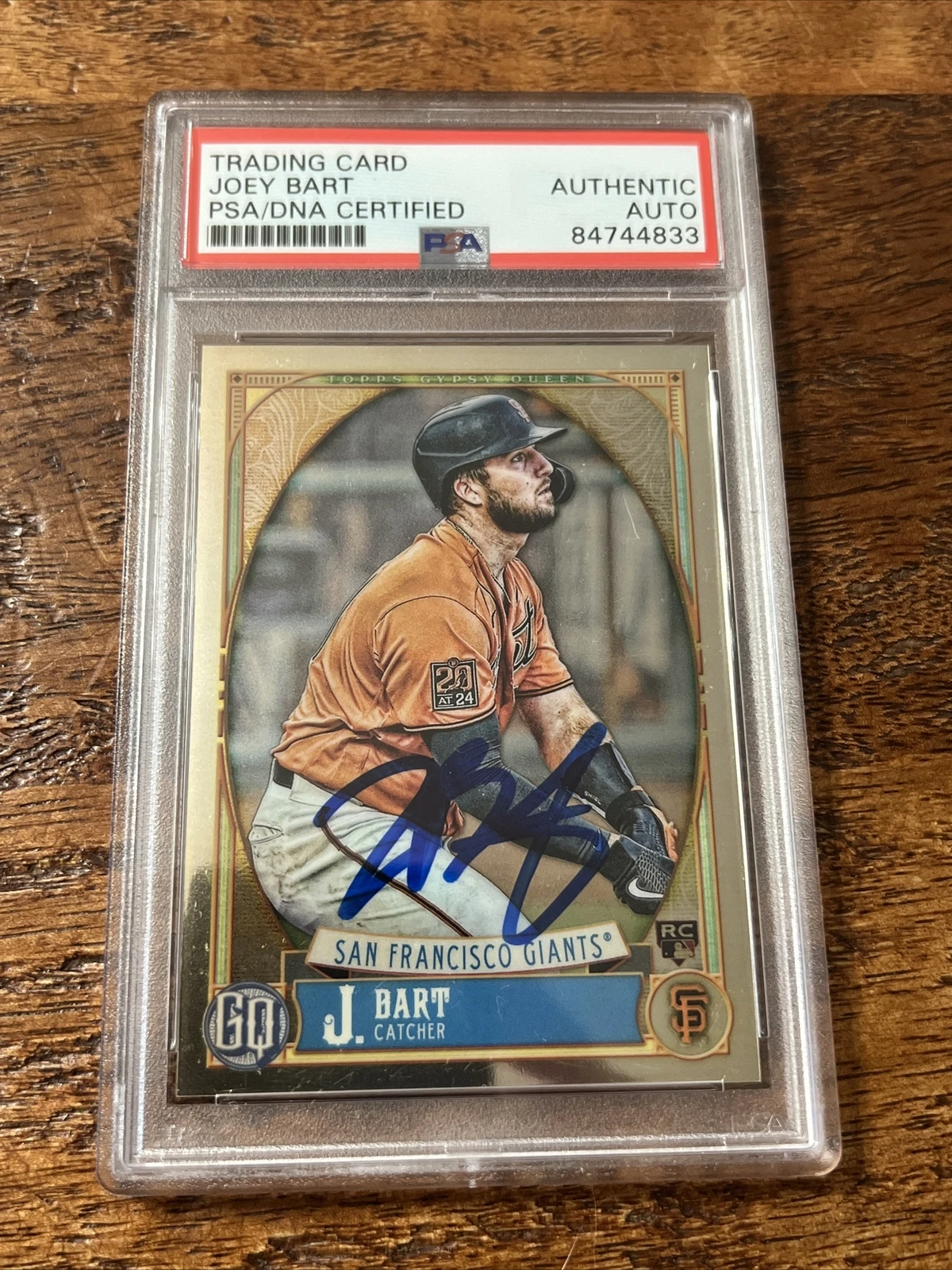 Joey Bart IP Signed Gypsy Queen Chrome Rookie Card PSA DNA Coa Slab Autographed
